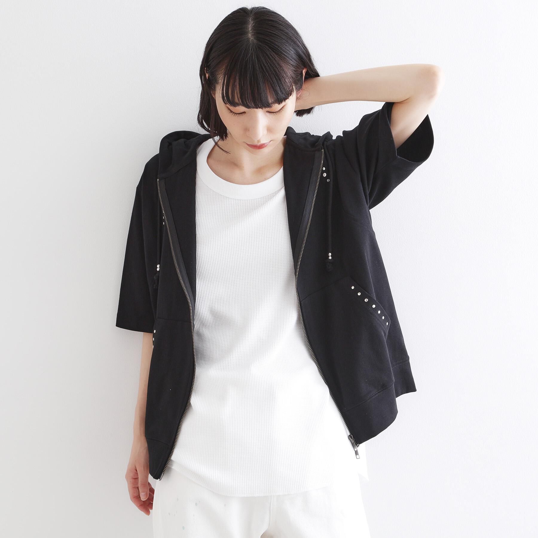 tk.TAKEO KIKUCHI「スタッズ ダブルZIPパーカ」|パーカー|