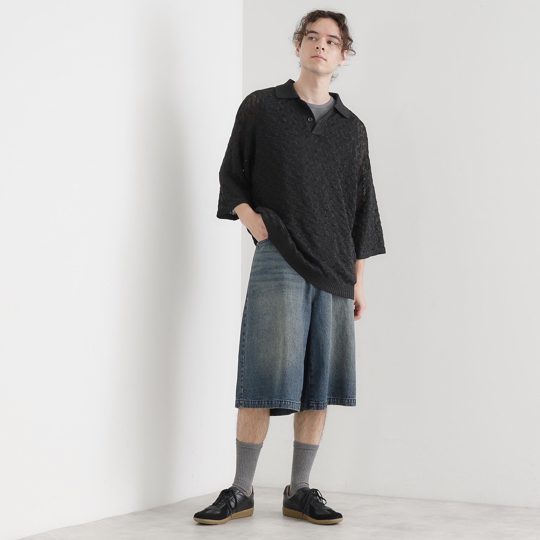 tk.TAKEO KIKUCHI「ストローヤーンポロニット」|ニット・セーター|