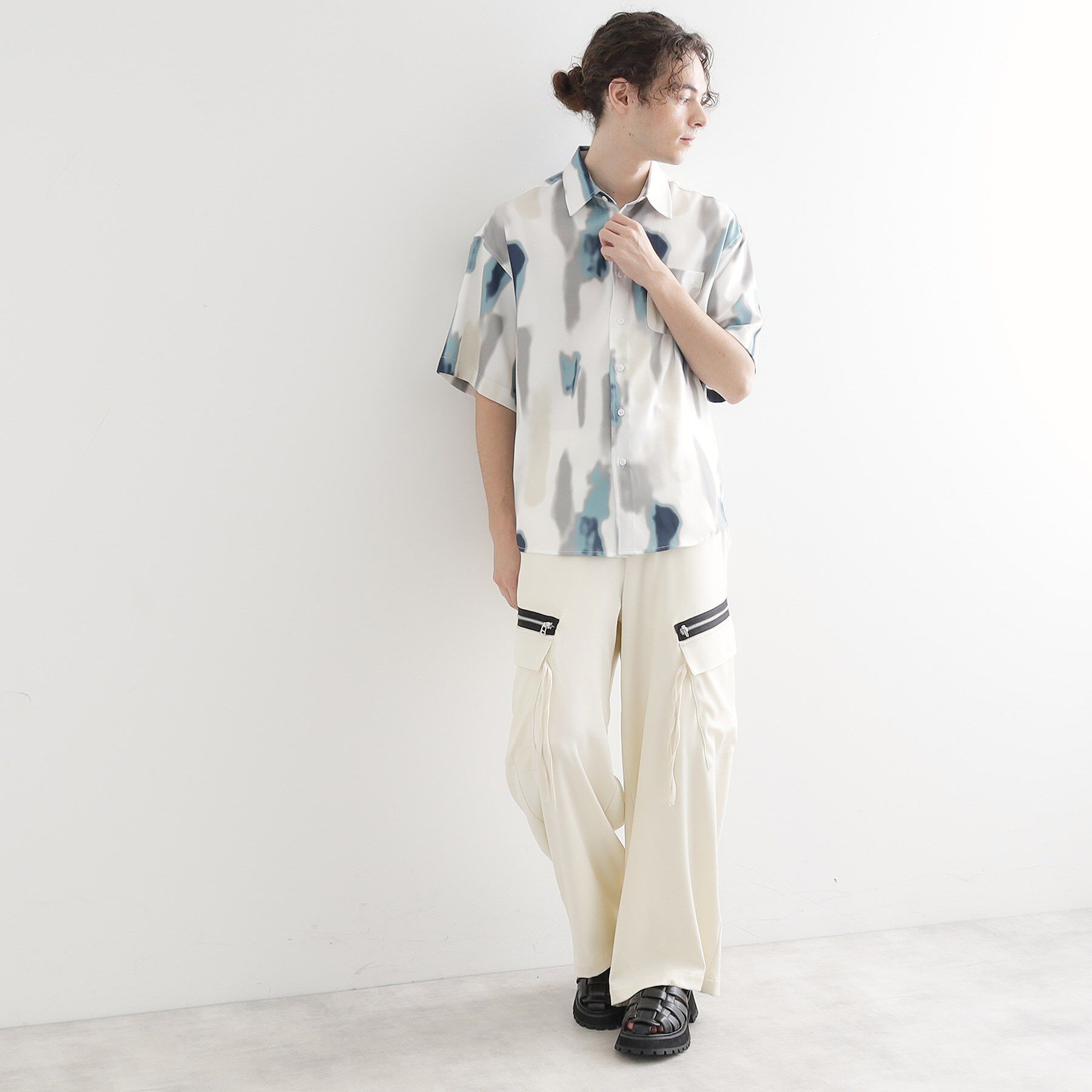 tk.TAKEO KIKUCHI「梨地ボカシプリントシャツ」|シャツ・ブラウス|