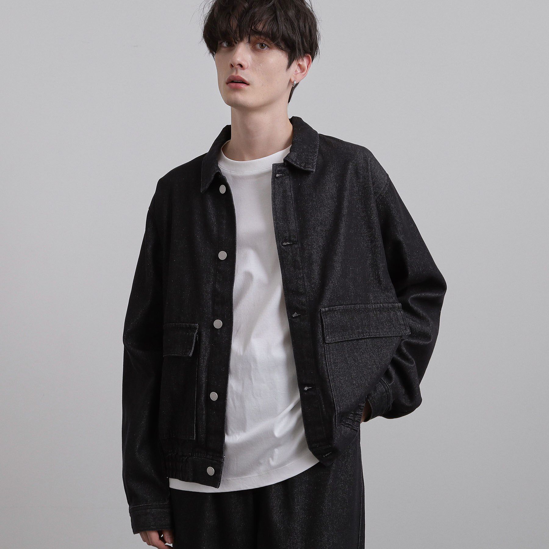 tk.TAKEO KIKUCHI「【上下2点セット】デニムブルゾン＋ワイドデニムパンツ」|スーツ|