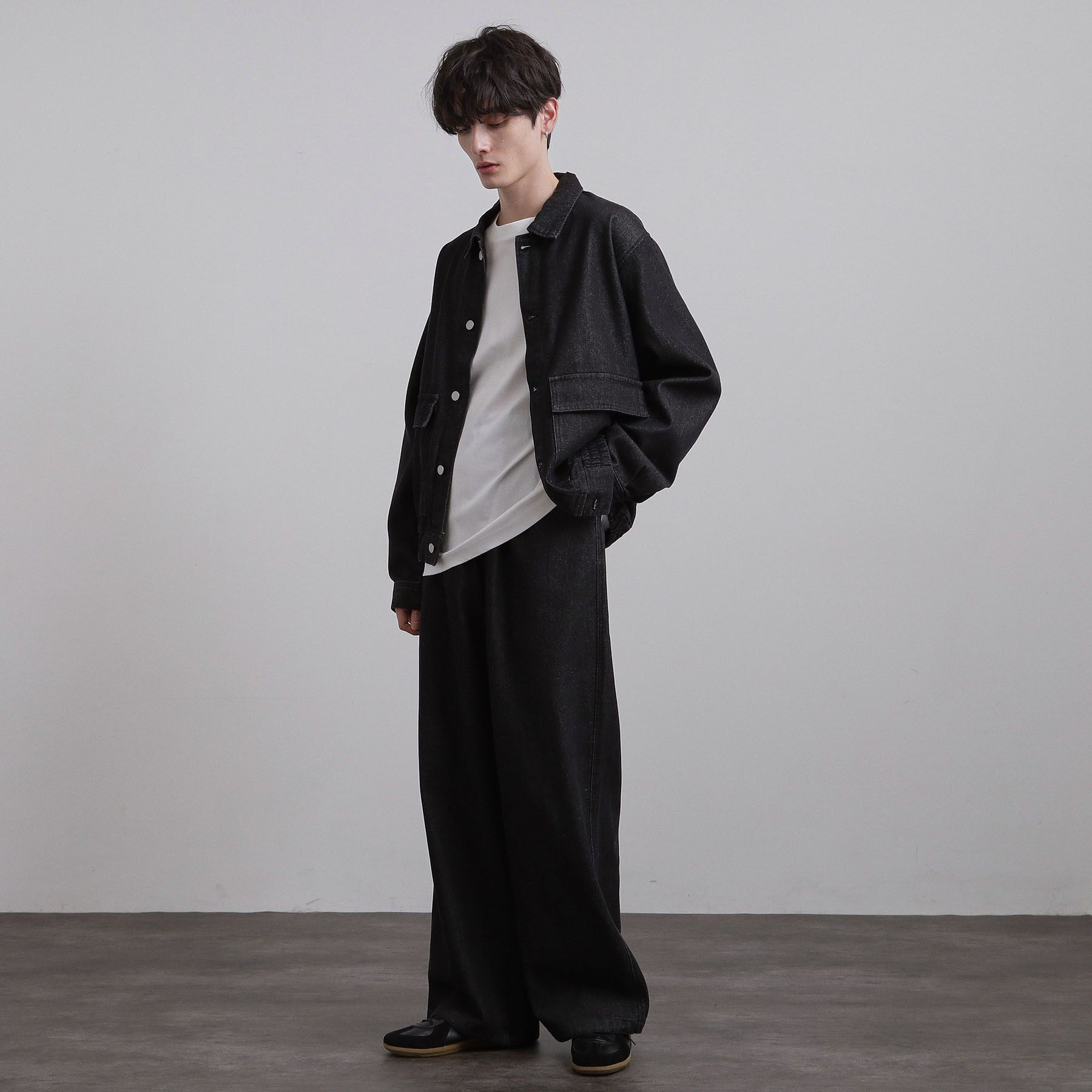 tk.TAKEO KIKUCHI「【上下2点セット】デニムブルゾン＋ワイドデニムパンツ」|スーツ|