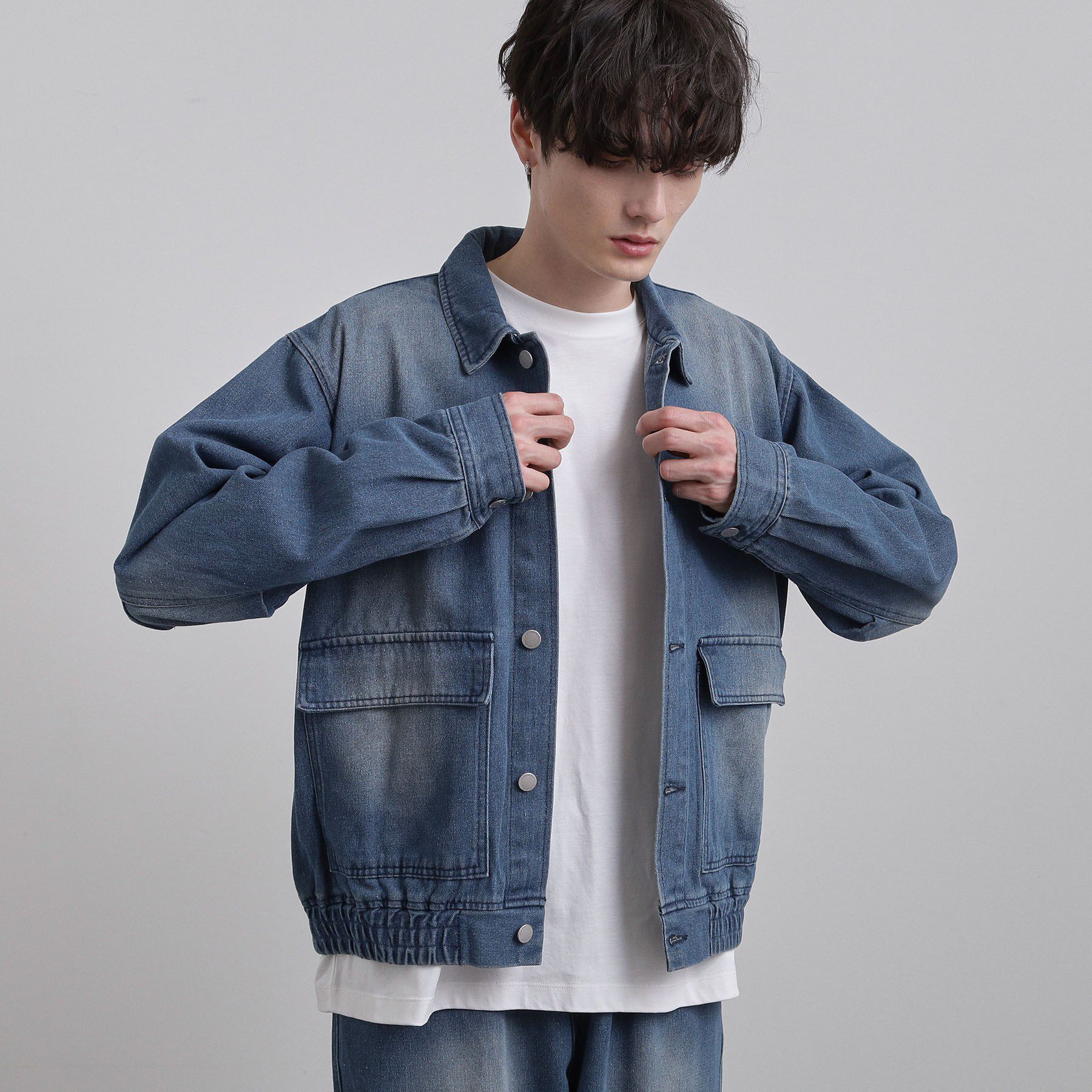 tk.TAKEO KIKUCHI「【上下2点セット】デニムブルゾン＋ワイドデニムパンツ」|スーツ|