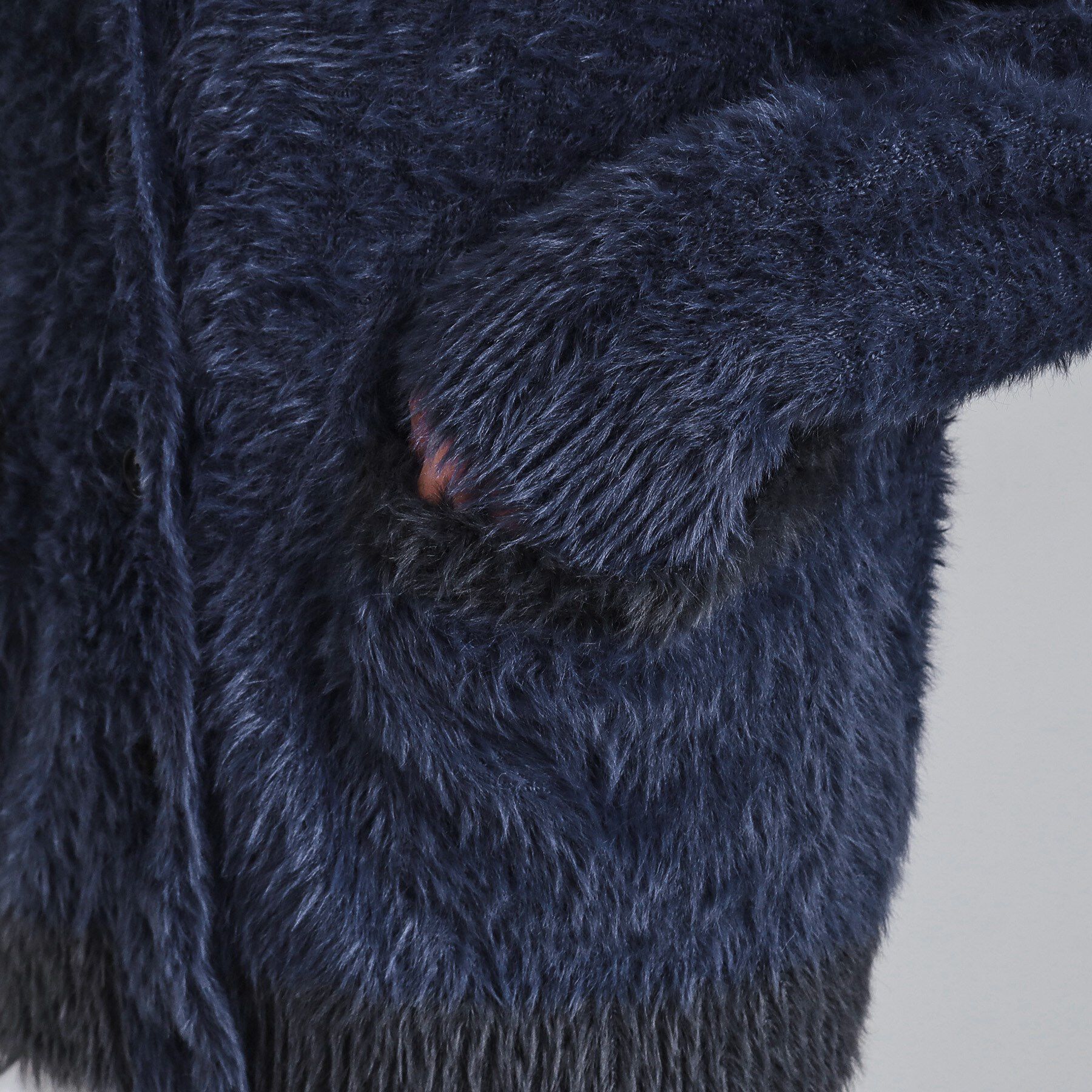 tk.TAKEO KIKUCHI「バイカラーフェザーニットカーディガン」|カーディガン|