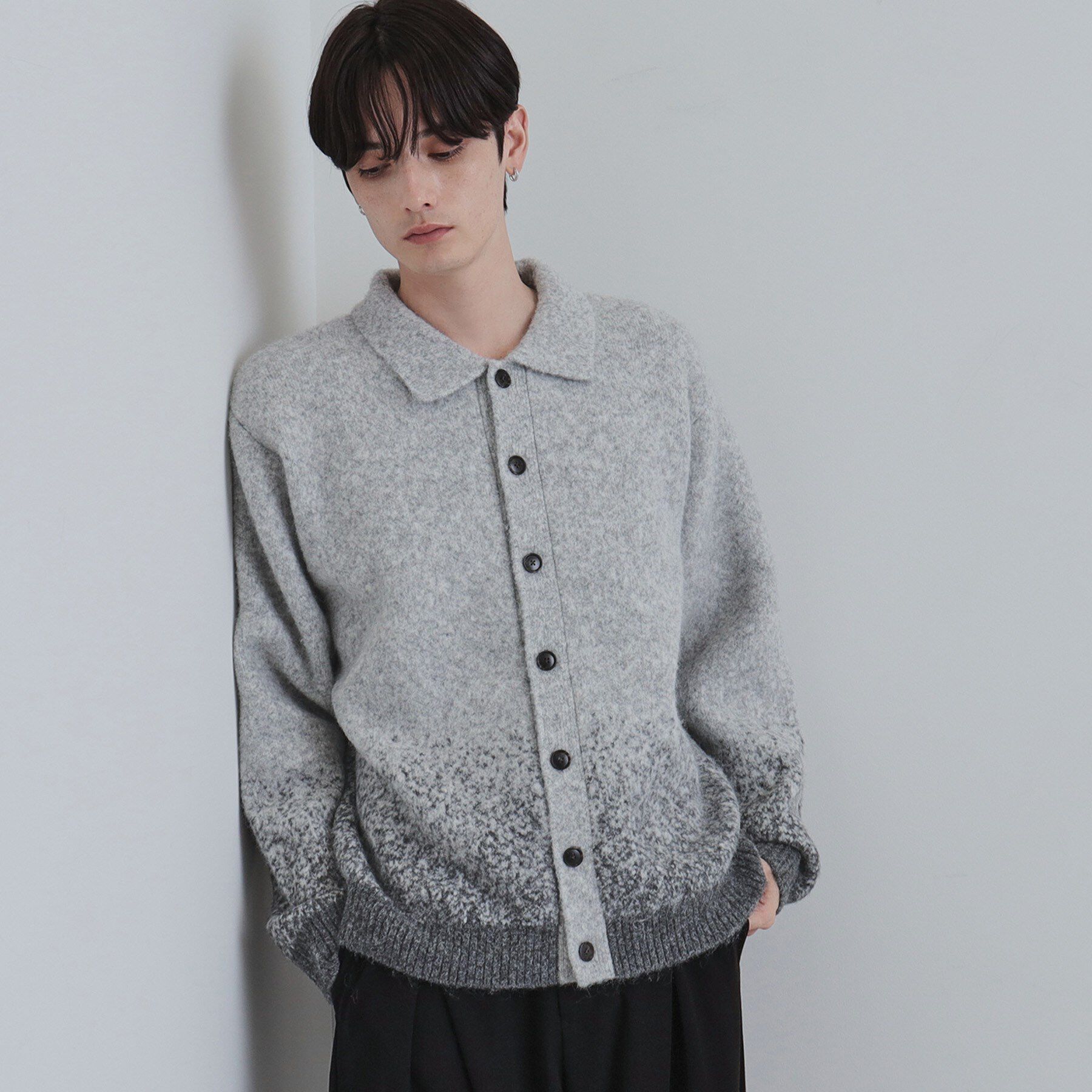 tk.TAKEO KIKUCHI「ミスティーシャギーカーディガン」|カーディガン|ライトグレー(011