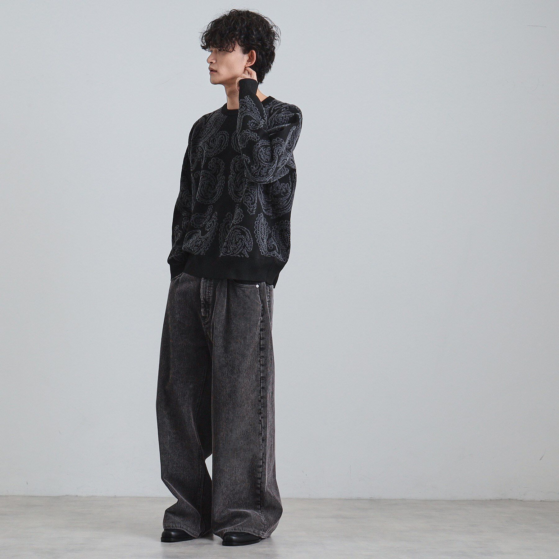 tk.TAKEO KIKUCHI「【洗える】ペイズリーニットプルオーバー」|ニット・セーター|