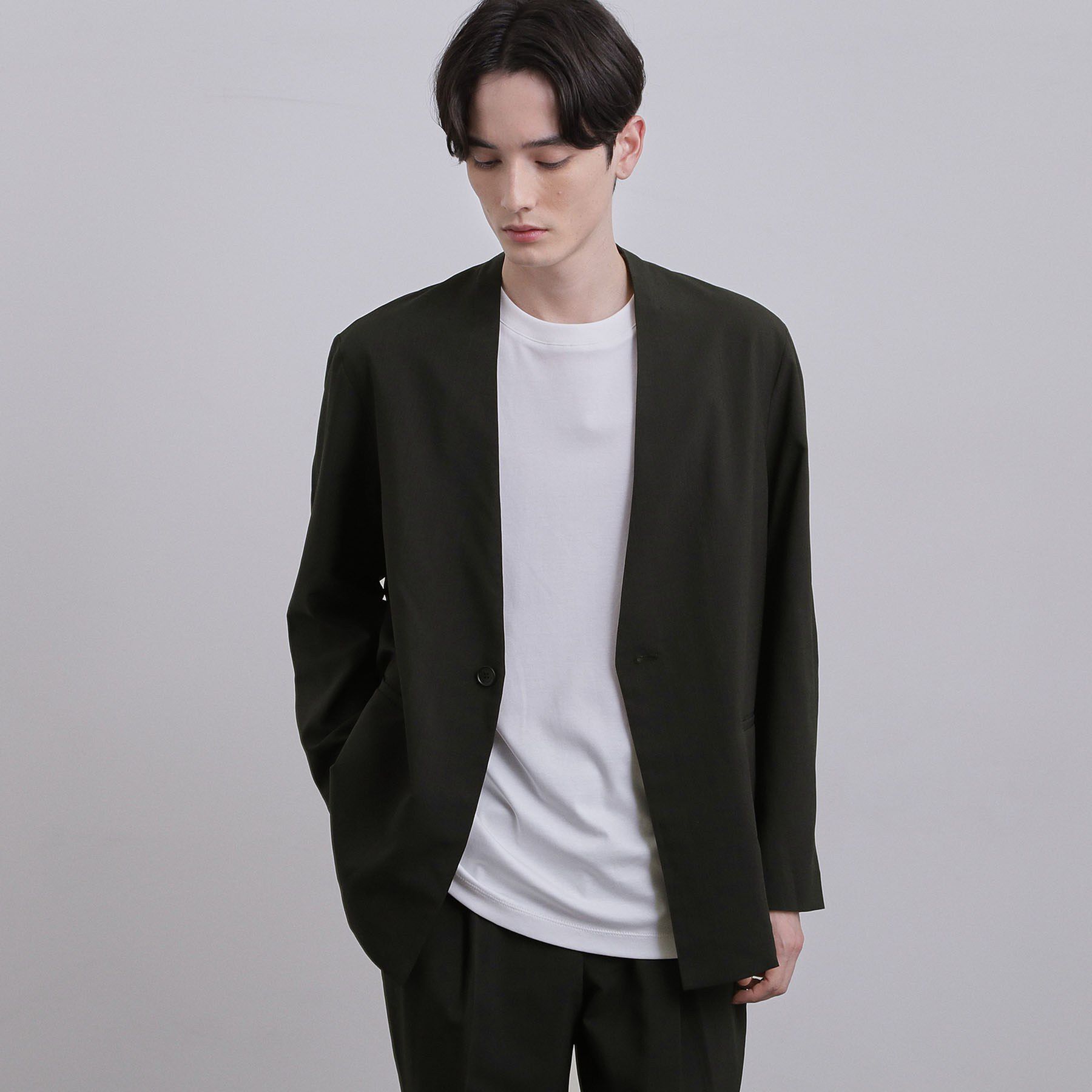 tk.TAKEO KIKUCHI「【上下2点セットアップ】AIRY DRY アソートセットアップ 吸水速乾/UVカット/マシーンウォッ」|スーツ|ブラック(119)