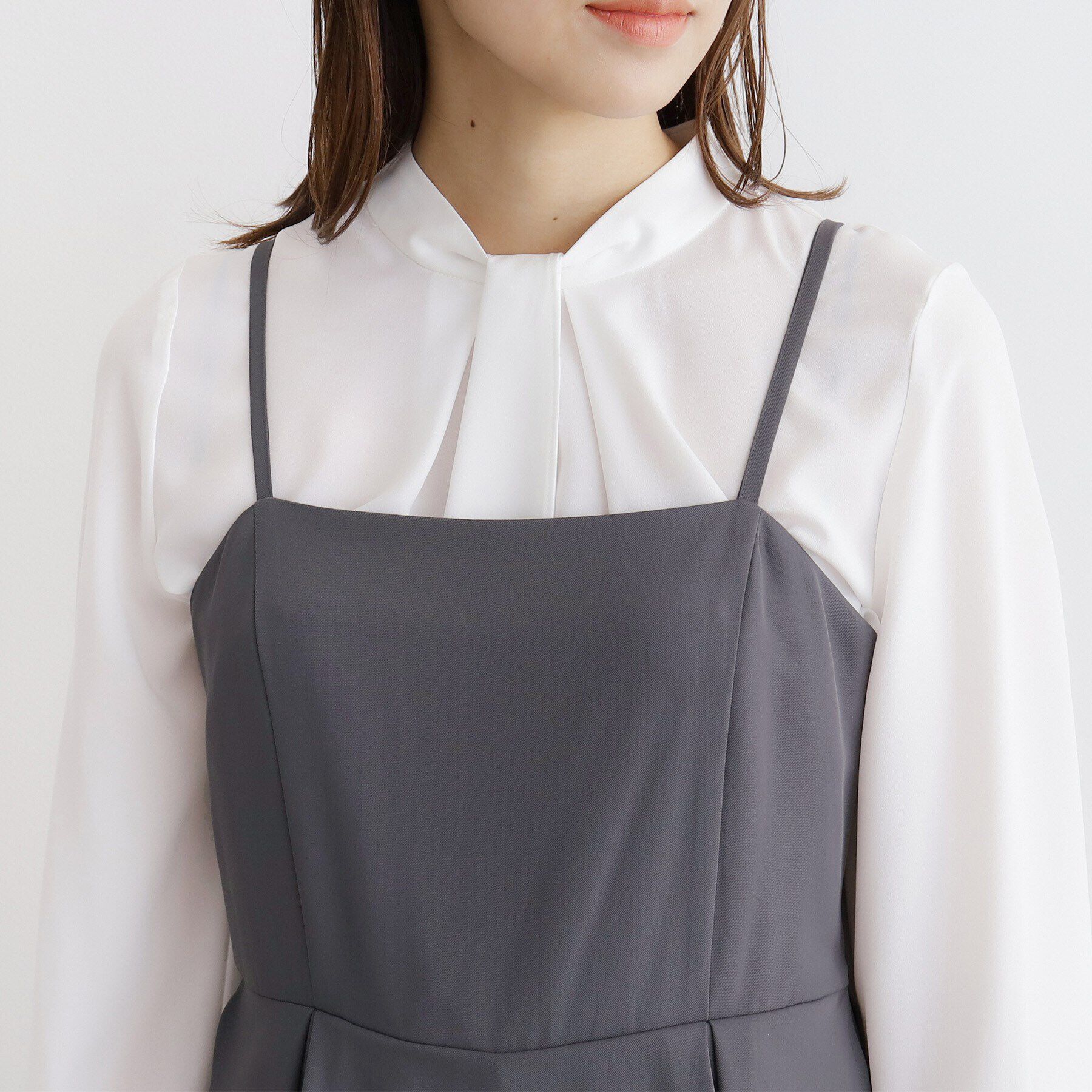 index「ペプラムレイヤードサロペット【洗濯機洗い可/イージーアイロン】」|オールインワン|