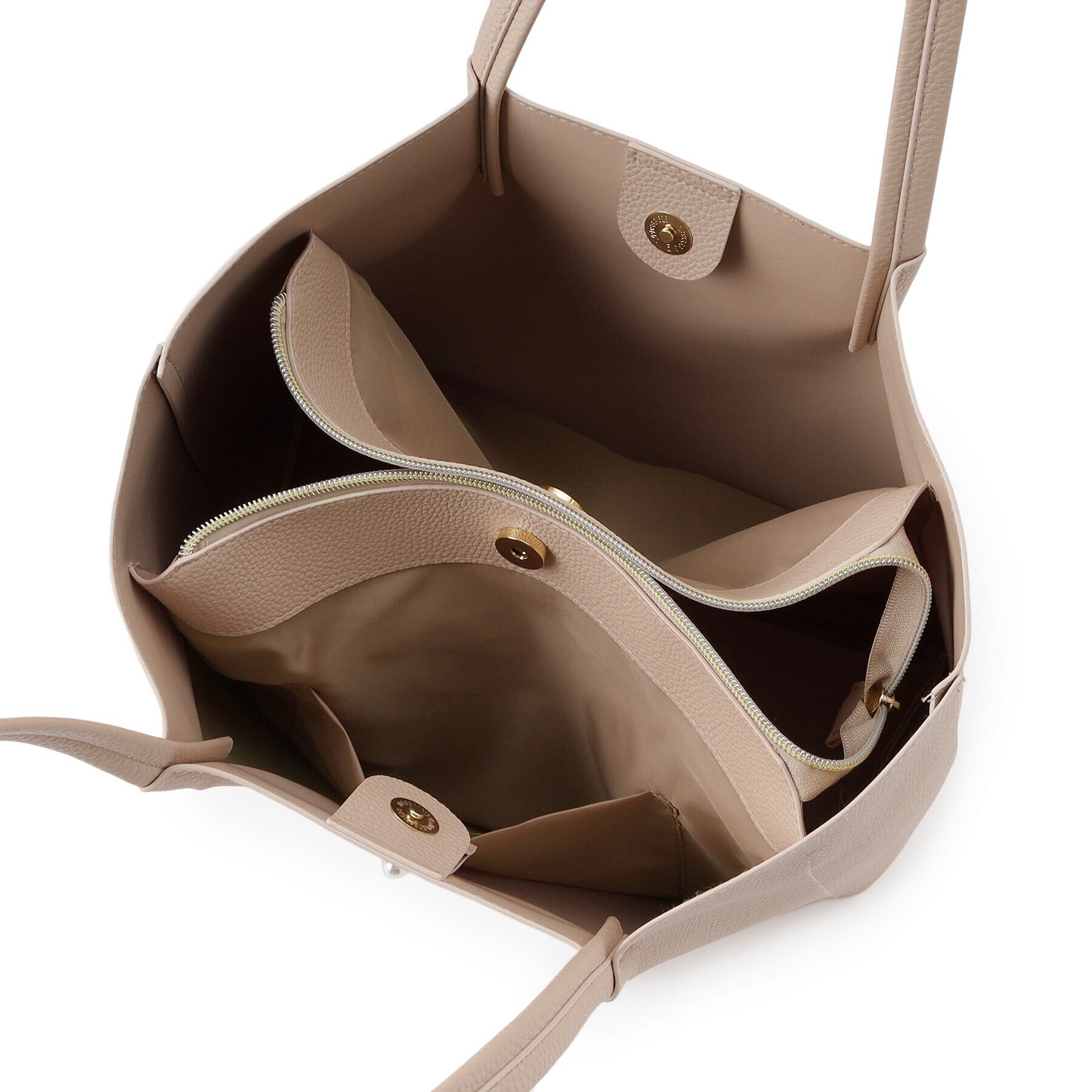 index「【A4サイズ収納可】フラワーパーツ合皮トートバッグ」|トートバッグ|