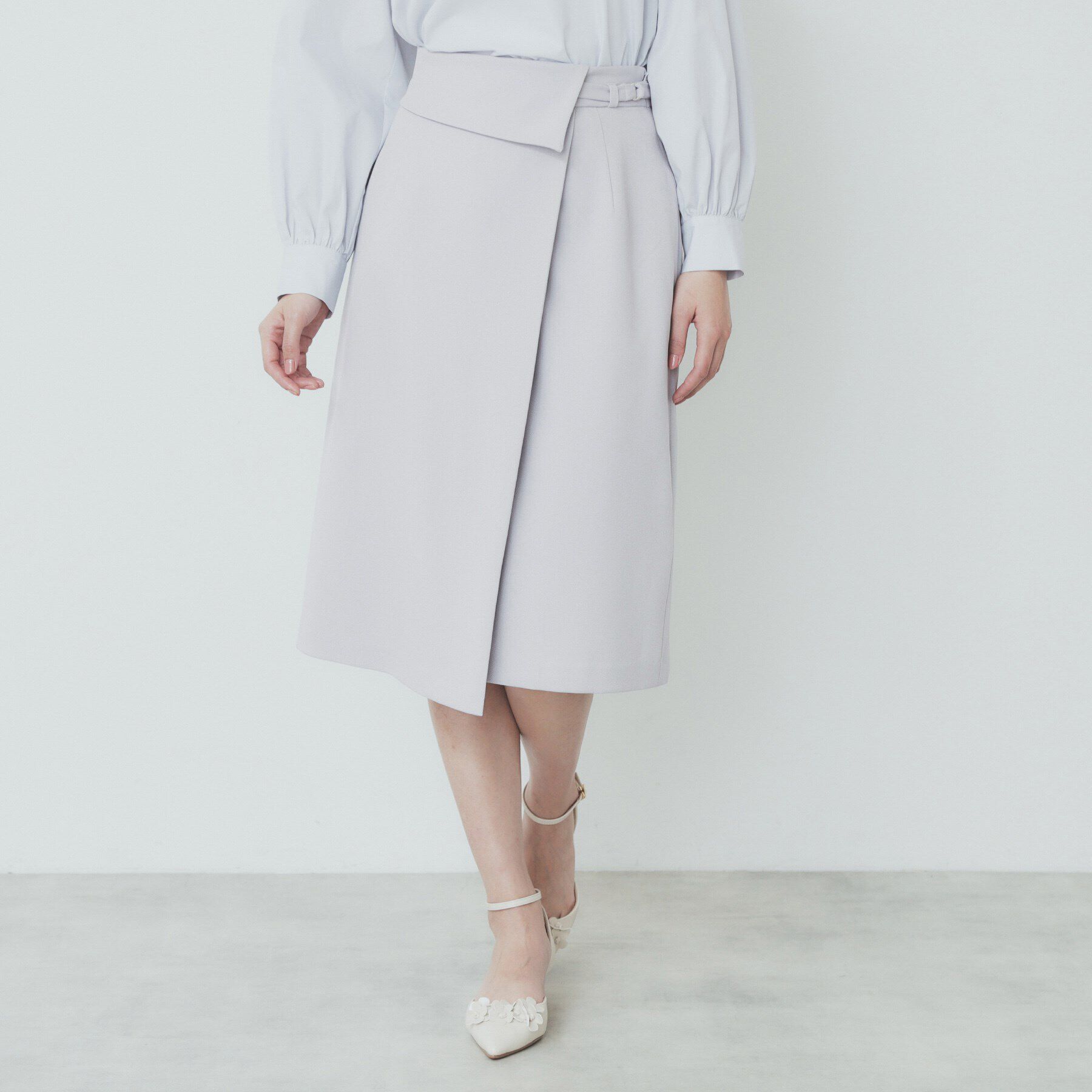 index「Aラインラップスカート【洗濯機洗い可/イージーアイロン/防シワ】」|スカート|