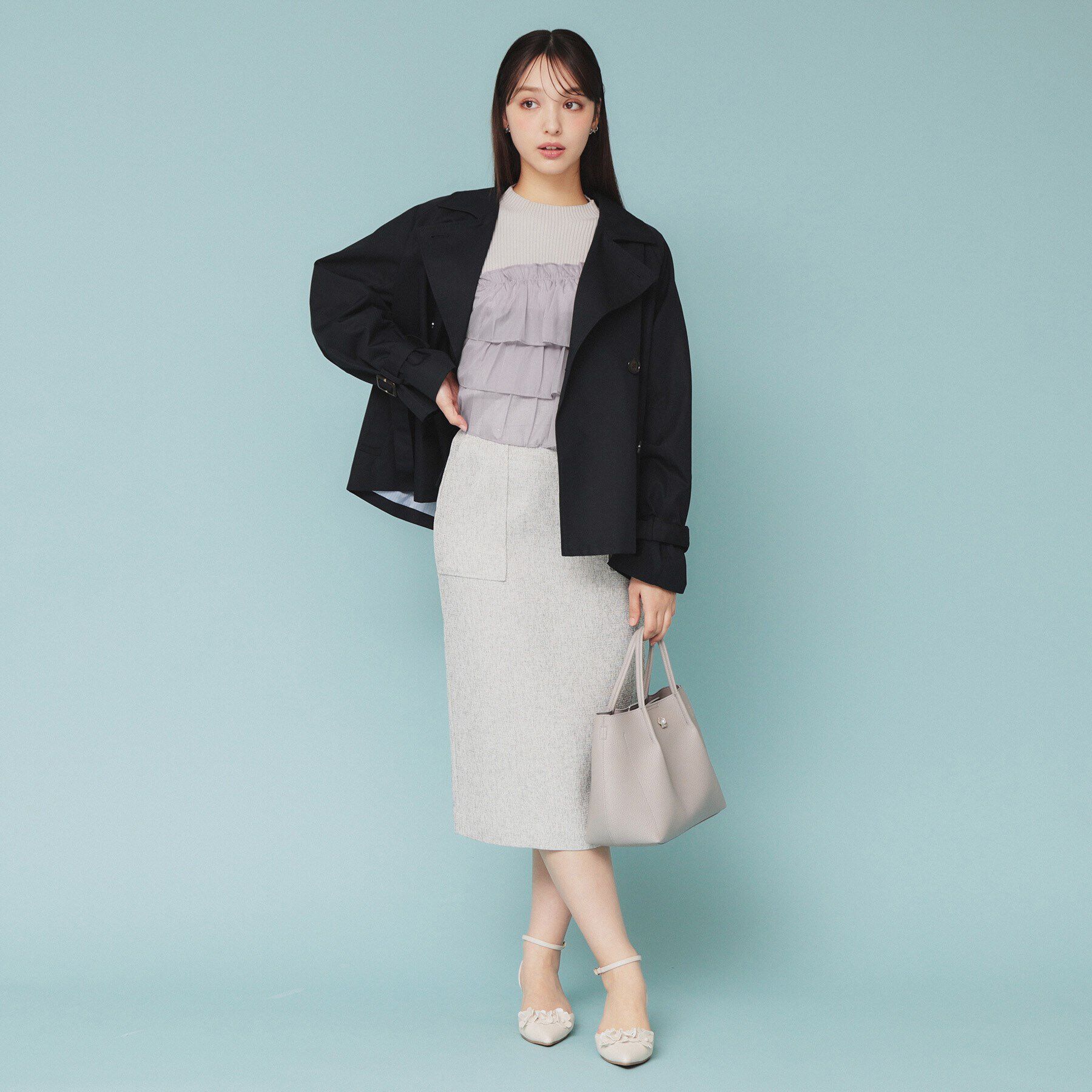 index「《5color》ティアードフリルリブニット【洗濯機洗い可】」|ニット・セーター|