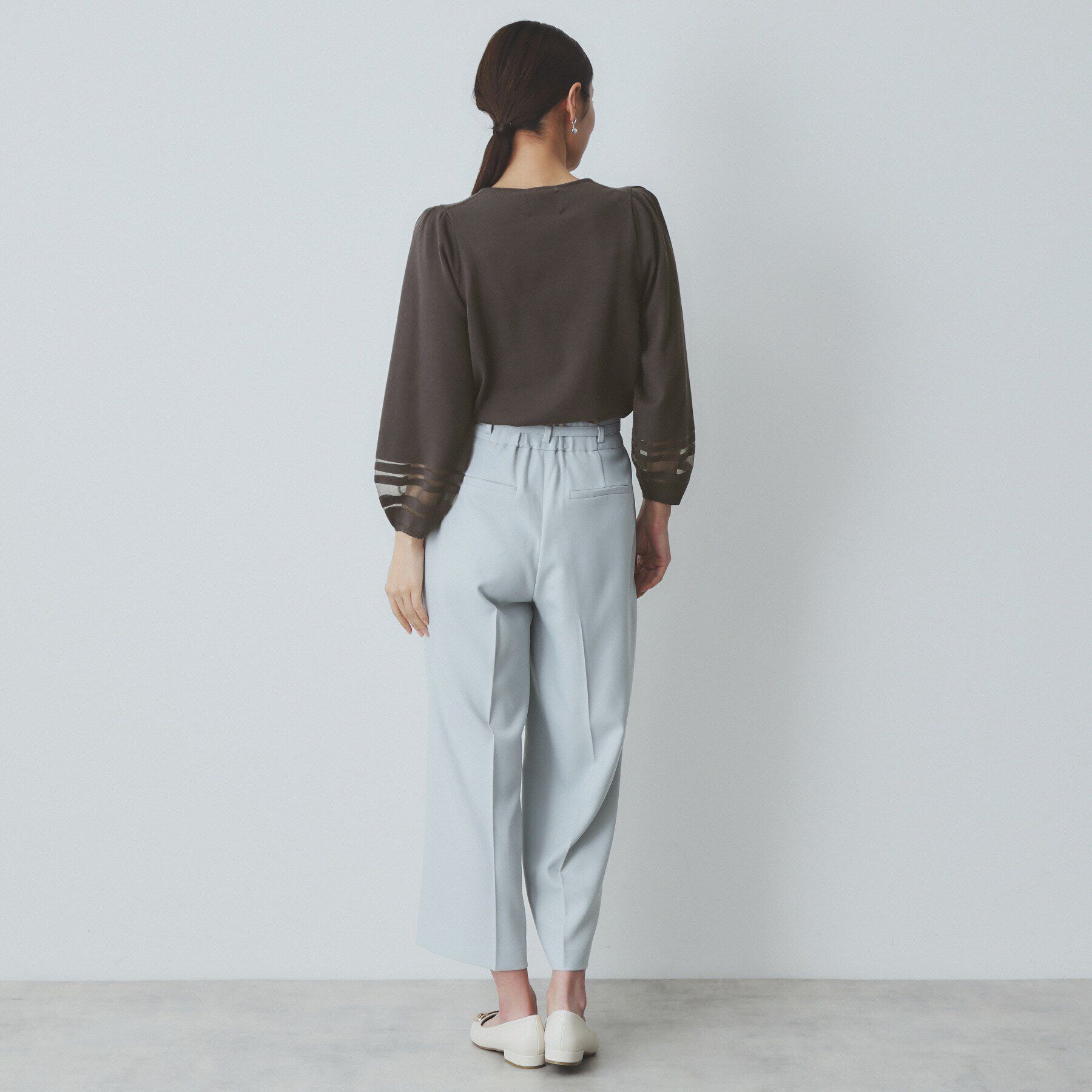 index「シアーラインパフスリーブニット【UV/洗濯機洗い可】」|ニット・セーター|