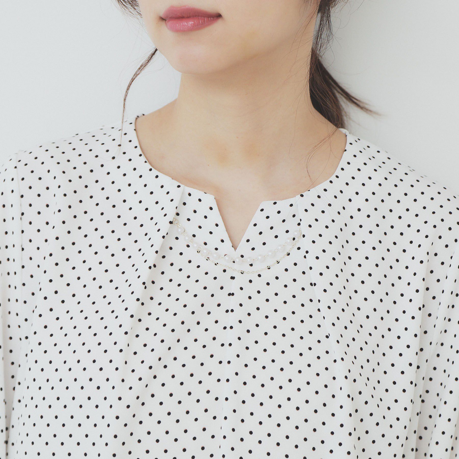 index「2WAYキーネックタックブラウス【洗濯機洗い可/防シワ】」|シャツ・ブラウス|