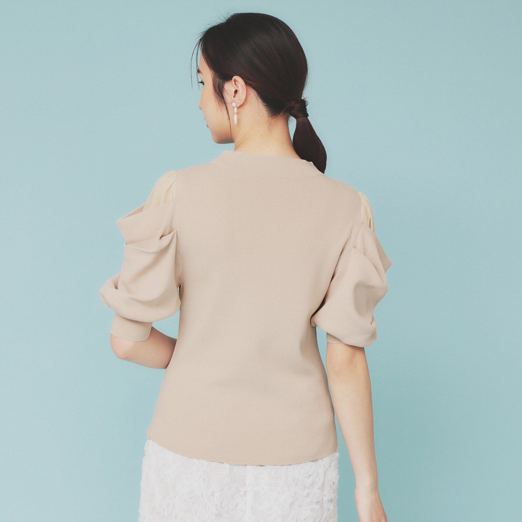 index「シアーレイヤードスリーブニット【洗濯機洗い可】」|ニット・セーター|