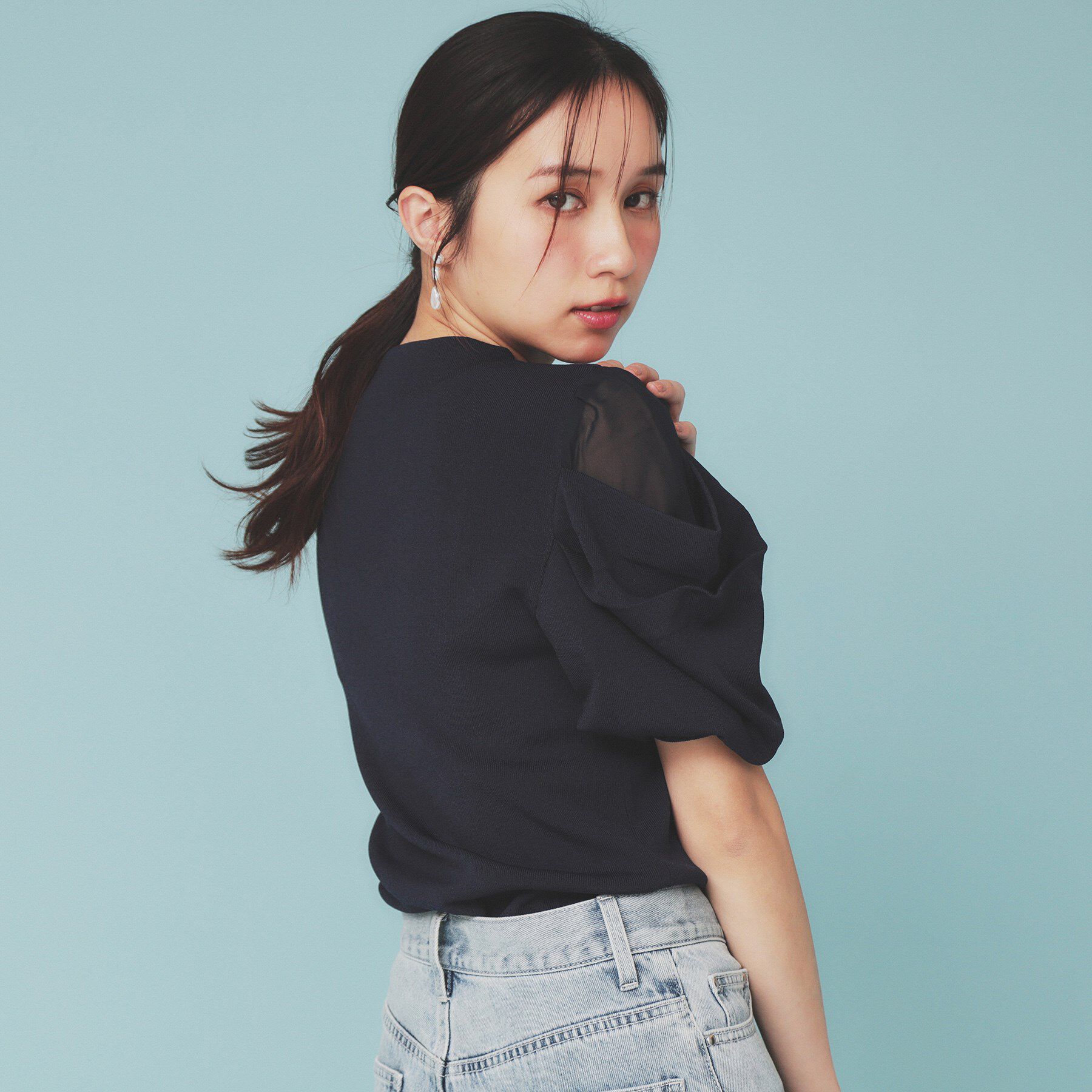 index「シアーレイヤードスリーブニット【洗濯機洗い可】」|ニット・セーター|