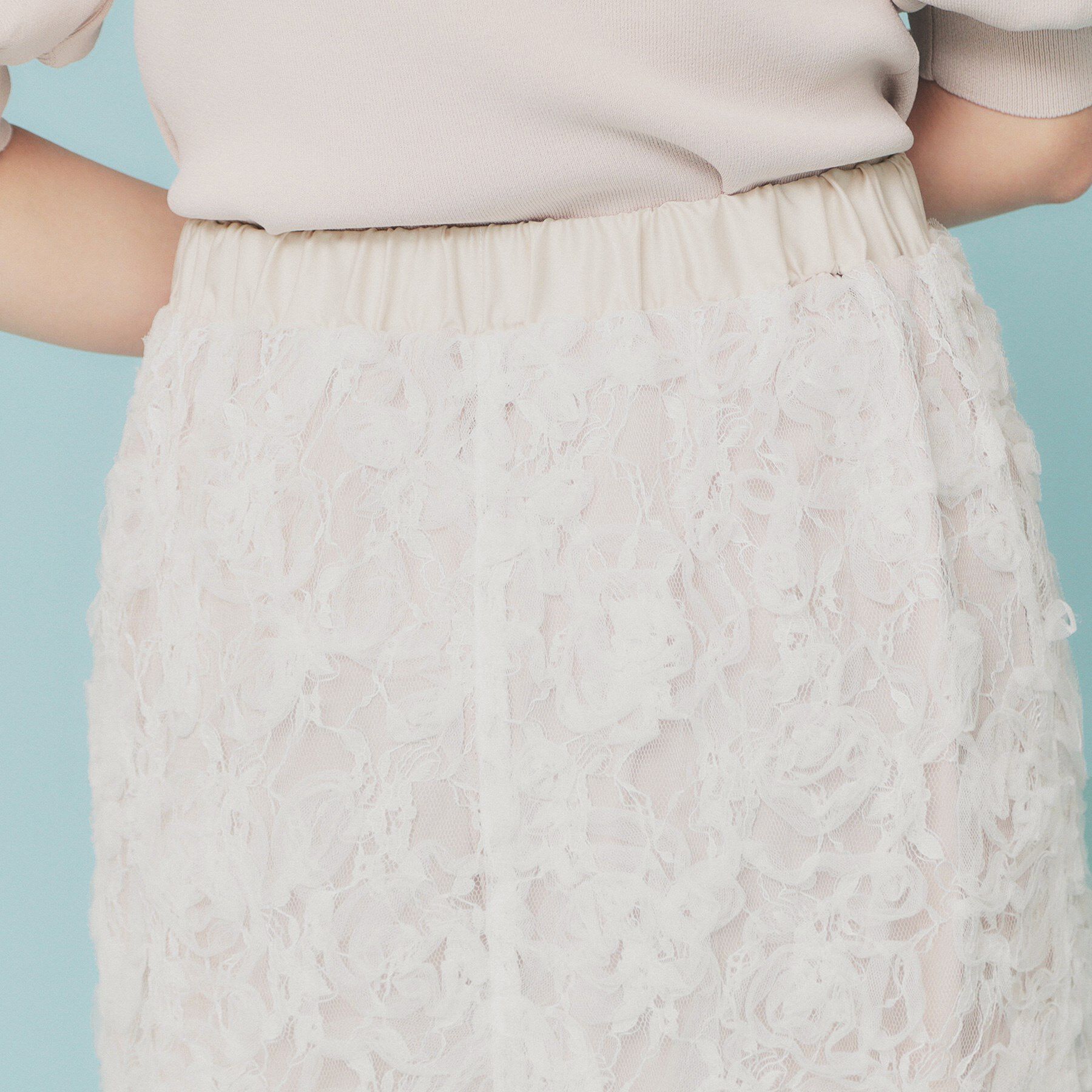 index「3Dレースタイトスカート【洗濯機洗い可】」|スカート|