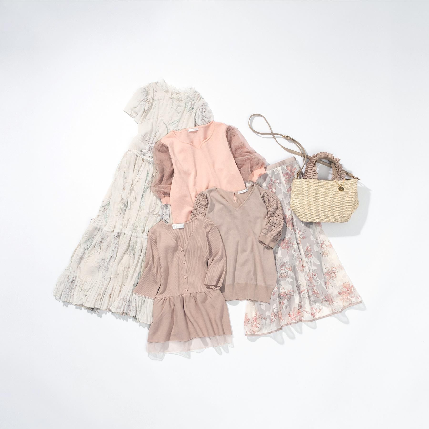 index「《5色展開》柄編みスリーブVネックニット【洗濯機洗い可】」|ニット・セーター|