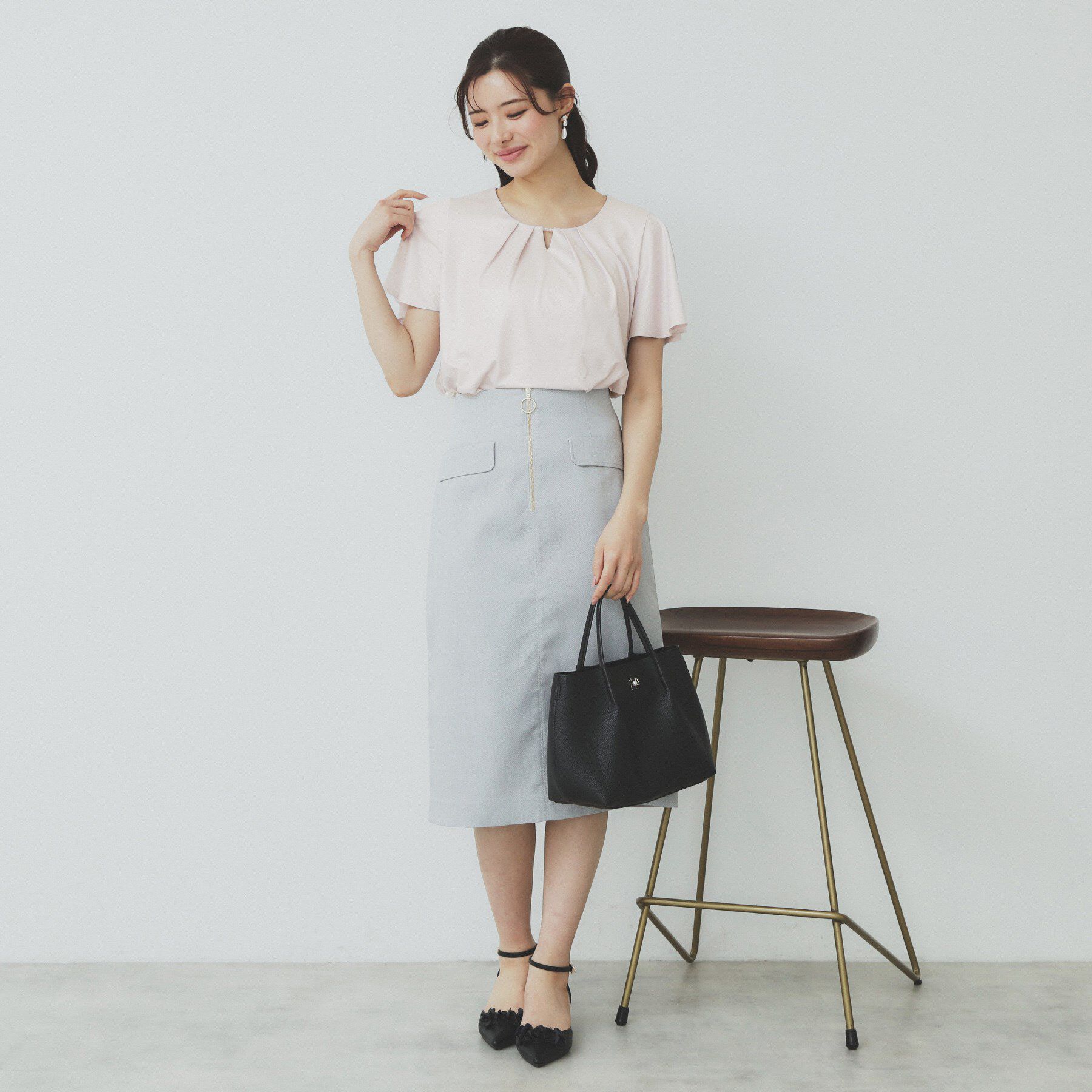 index「ビジュースリットフリルスリーブトップス【洗濯機洗い可】」|Tシャツ・カットソー|