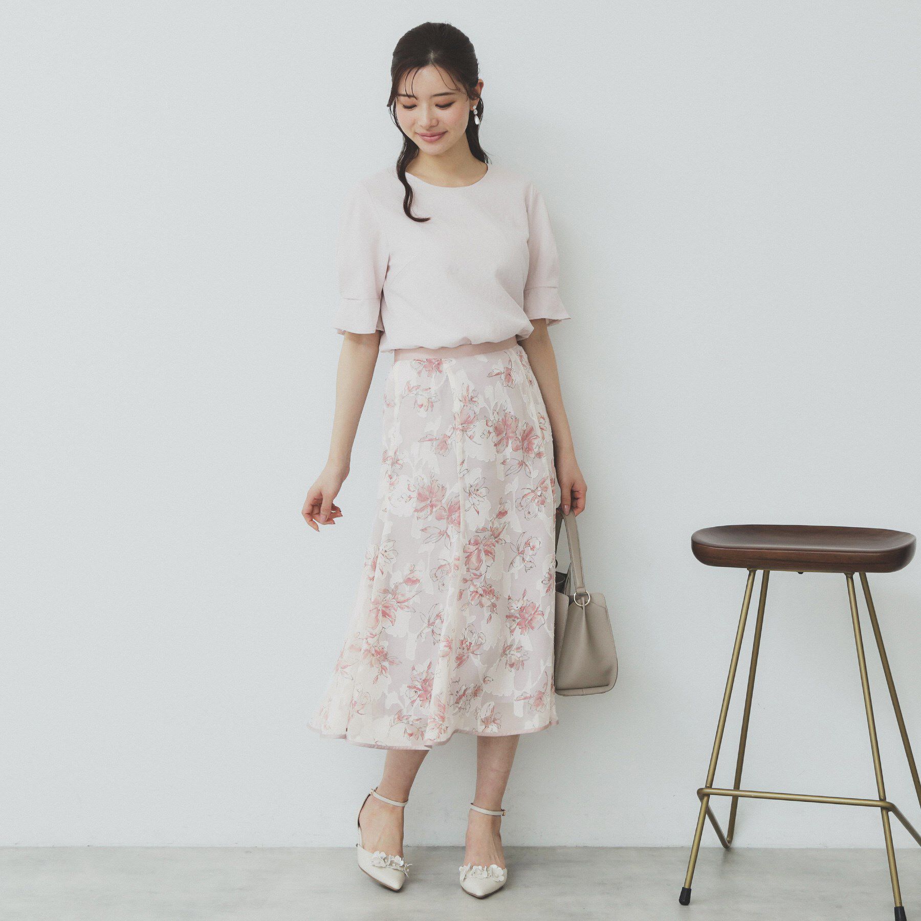 index「花柄マーメイドフレアスカート【洗濯機洗い可】」|スカート|