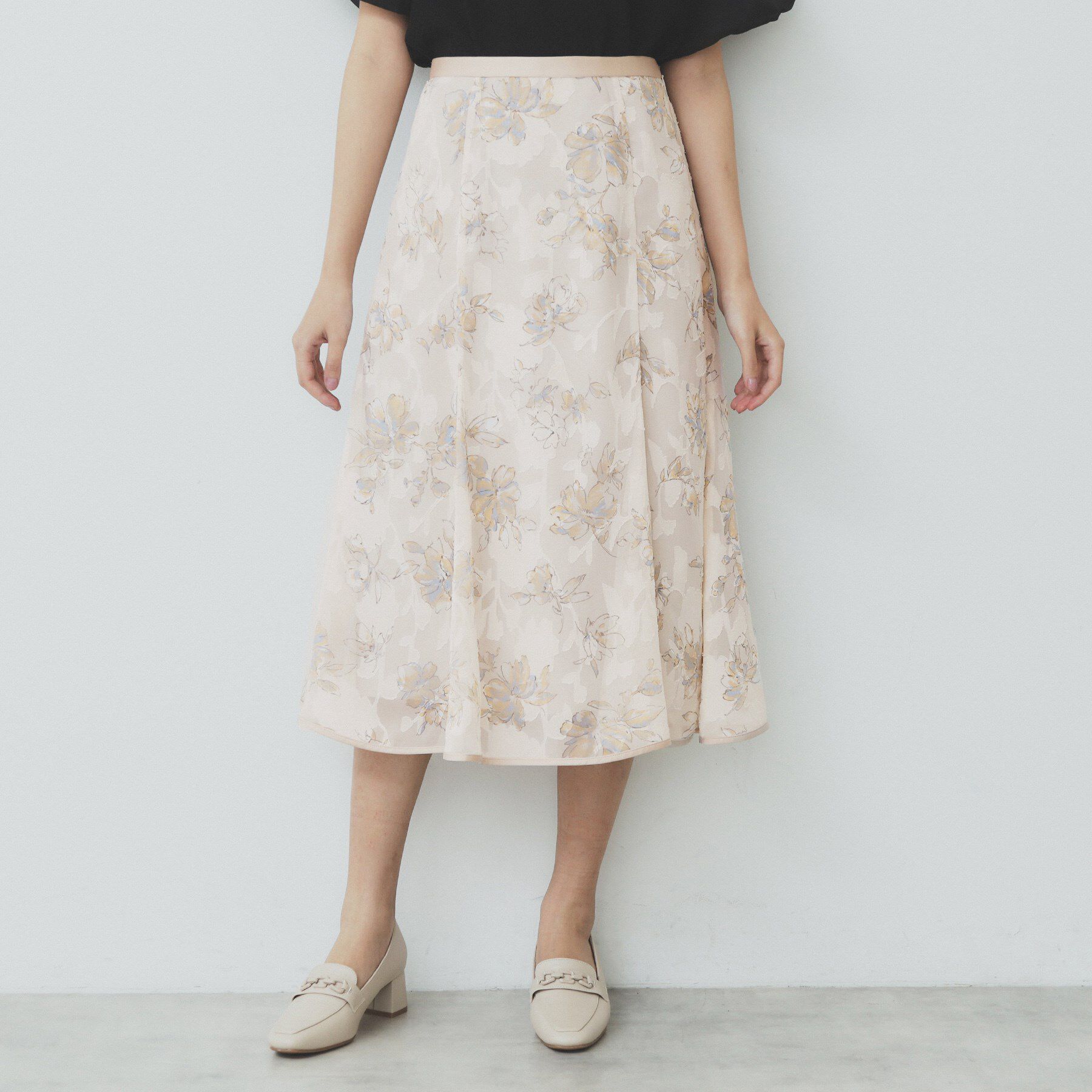 index「花柄マーメイドフレアスカート【洗濯機洗い可】」|スカート|