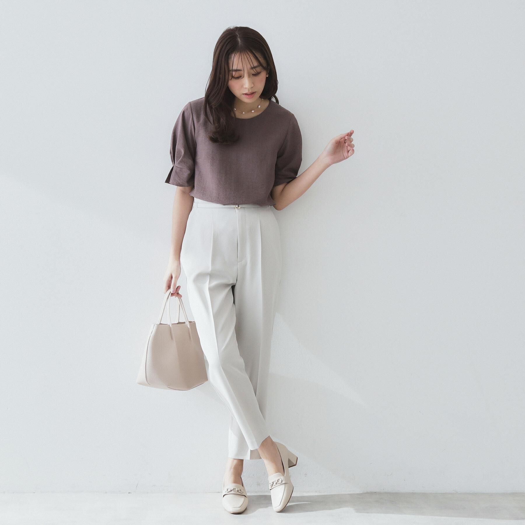 index「《8色展開/XS-LLサイズ》タックパフスリーブブラウス【洗濯機洗い可/吸水速乾/防シワ/抗ピル】」|シャツ・ブラウス|