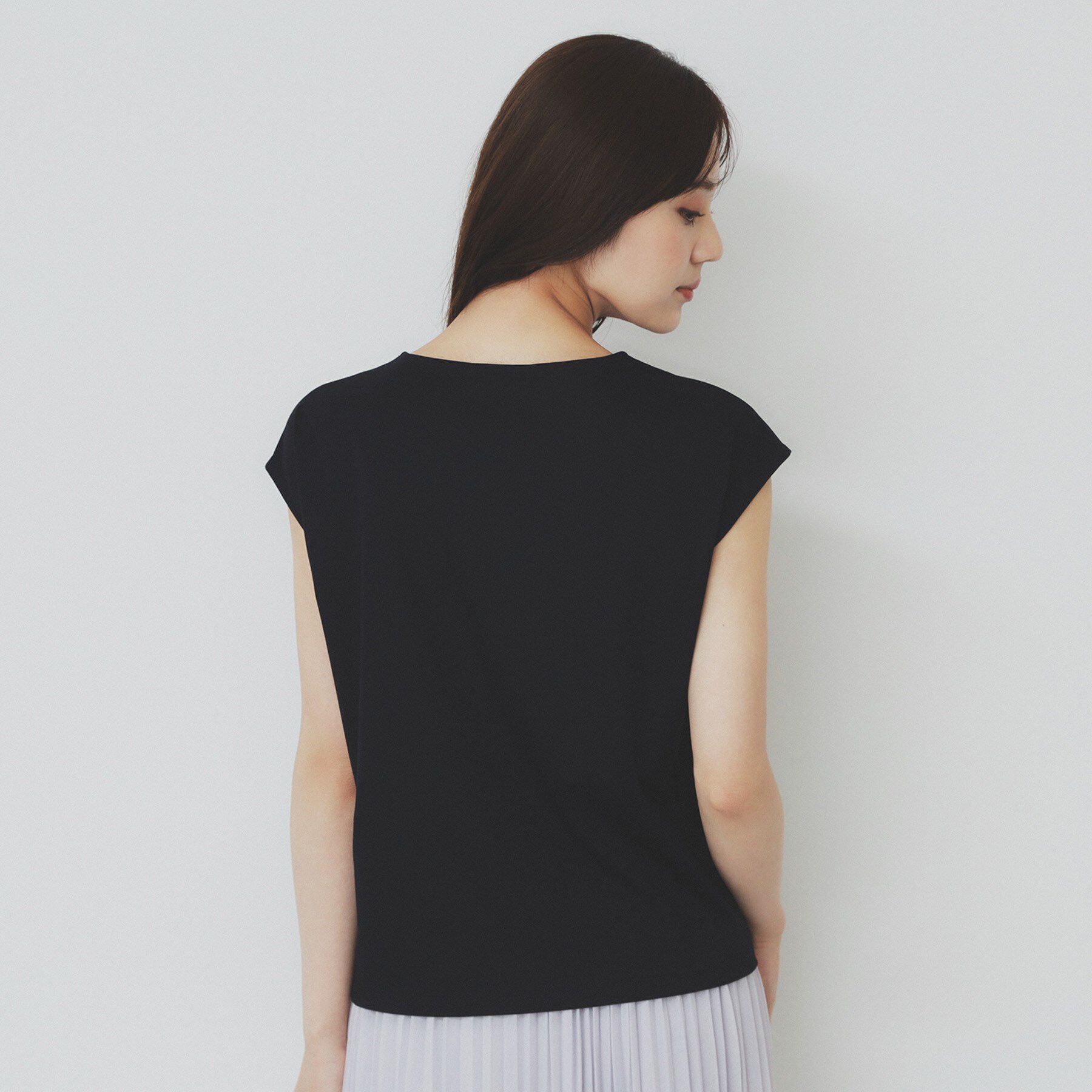 index「アシメリボンフレンチトップス【接触冷感/UVケア/洗濯機洗い可】」|Tシャツ・カットソー|