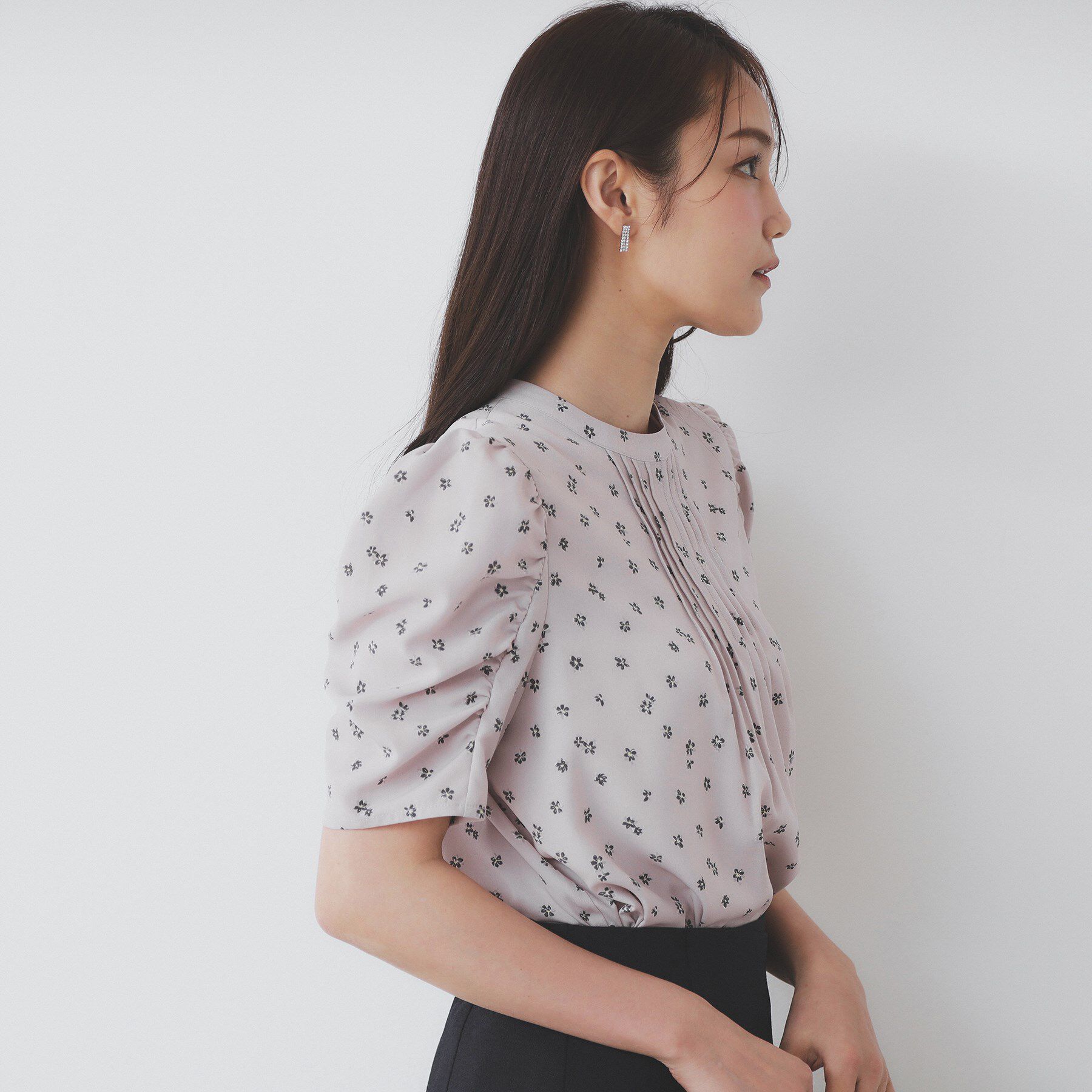 index「柄プリントピンタックブラウス【洗濯機洗い可/イージーアイロン/防シワ】」|シャツ・ブラウス|