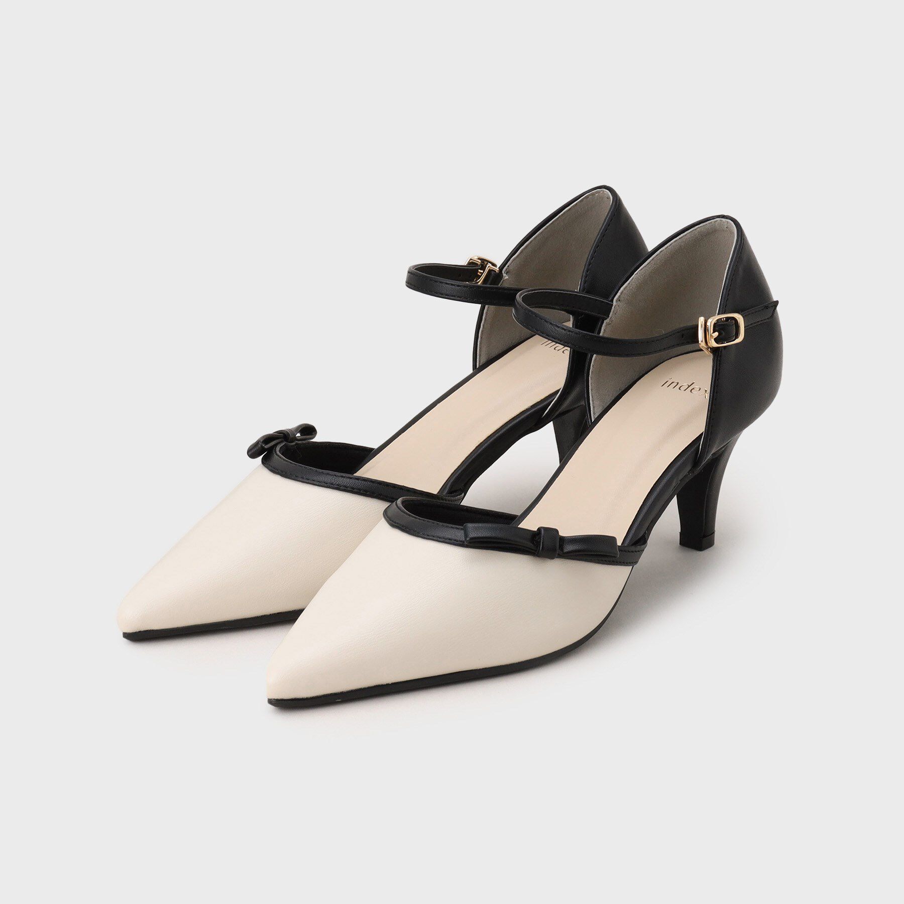 index「リボンモチーフパンプス」|パンプス|アイボリー(504)