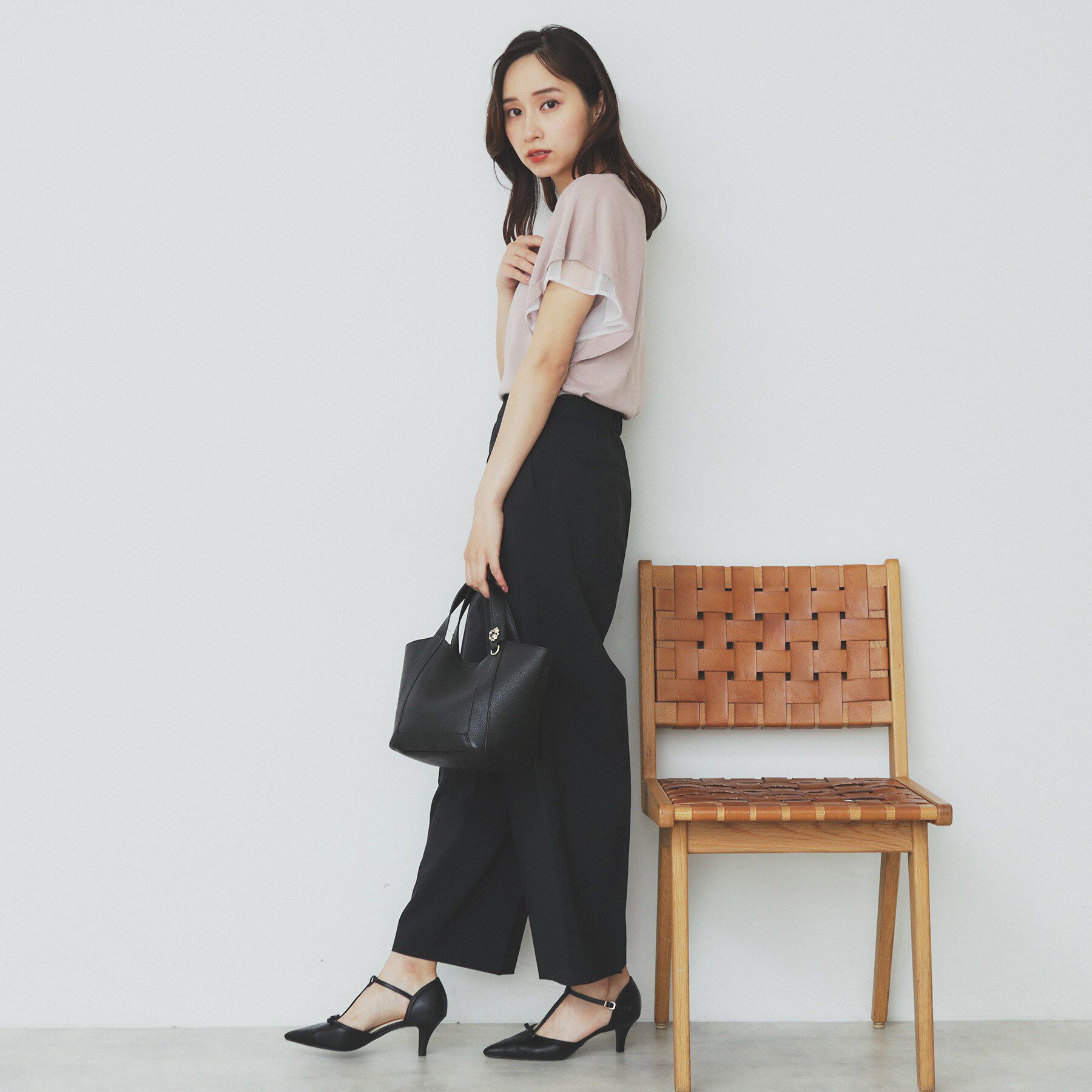 index「ダブルフレアスリーブニット【洗濯機洗い可/抗ピル/UVケア】」|ニット・セーター|