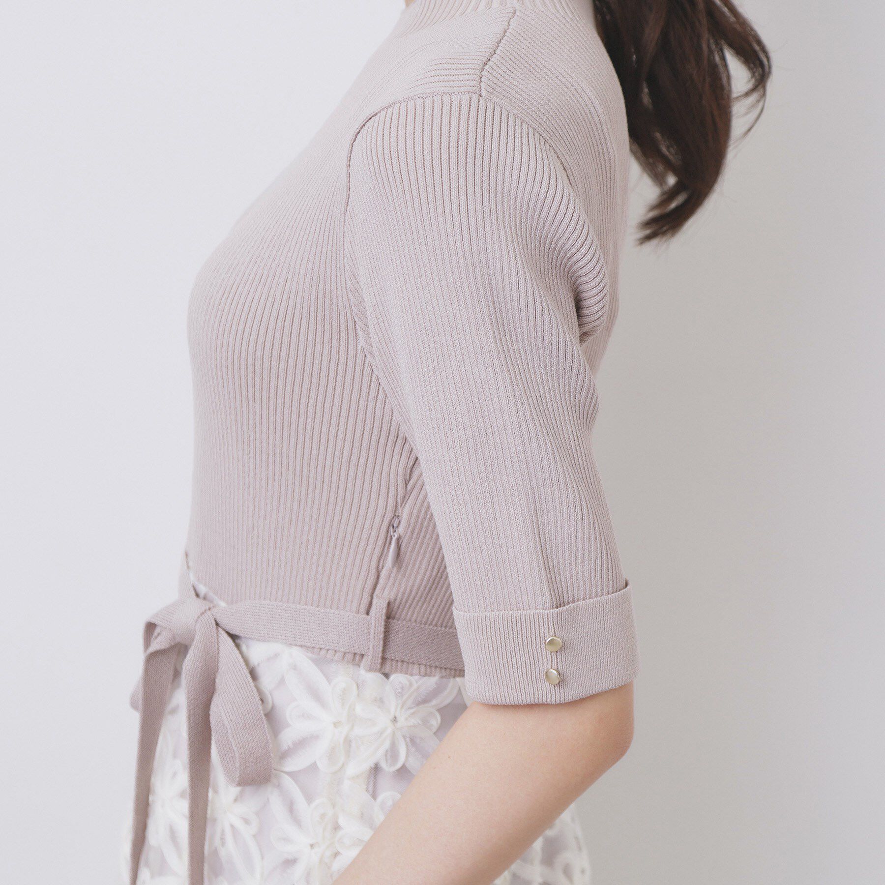 index「フラワーレースドッキングワンピース【洗える/抗ピル】」|ワンピース|