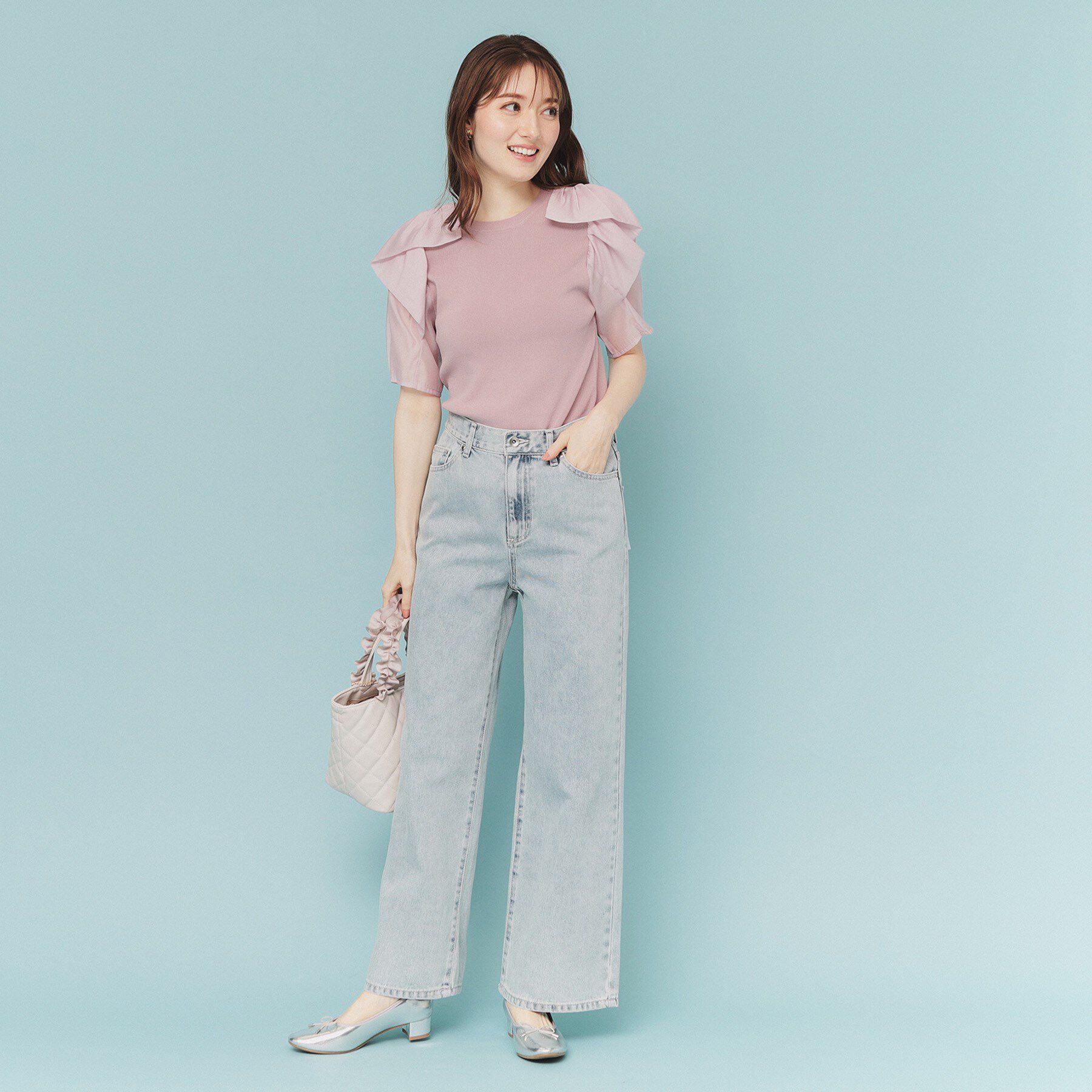 index「《丈が選べる》デニムバギーパンツ【洗濯機洗い可】」|デニム|