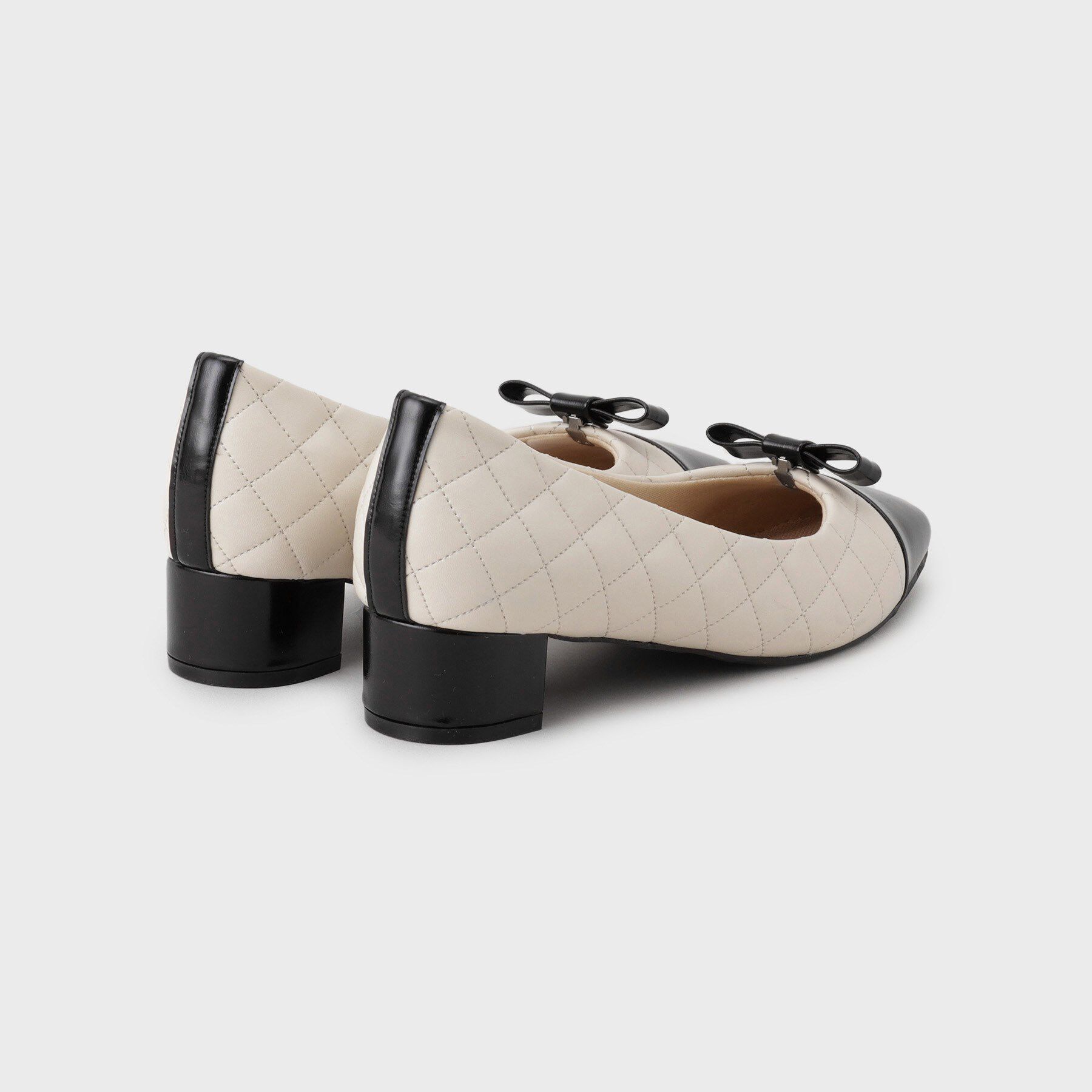 index「【2WAY】リボン取外し可能キルティングパンプス」|パンプス|
