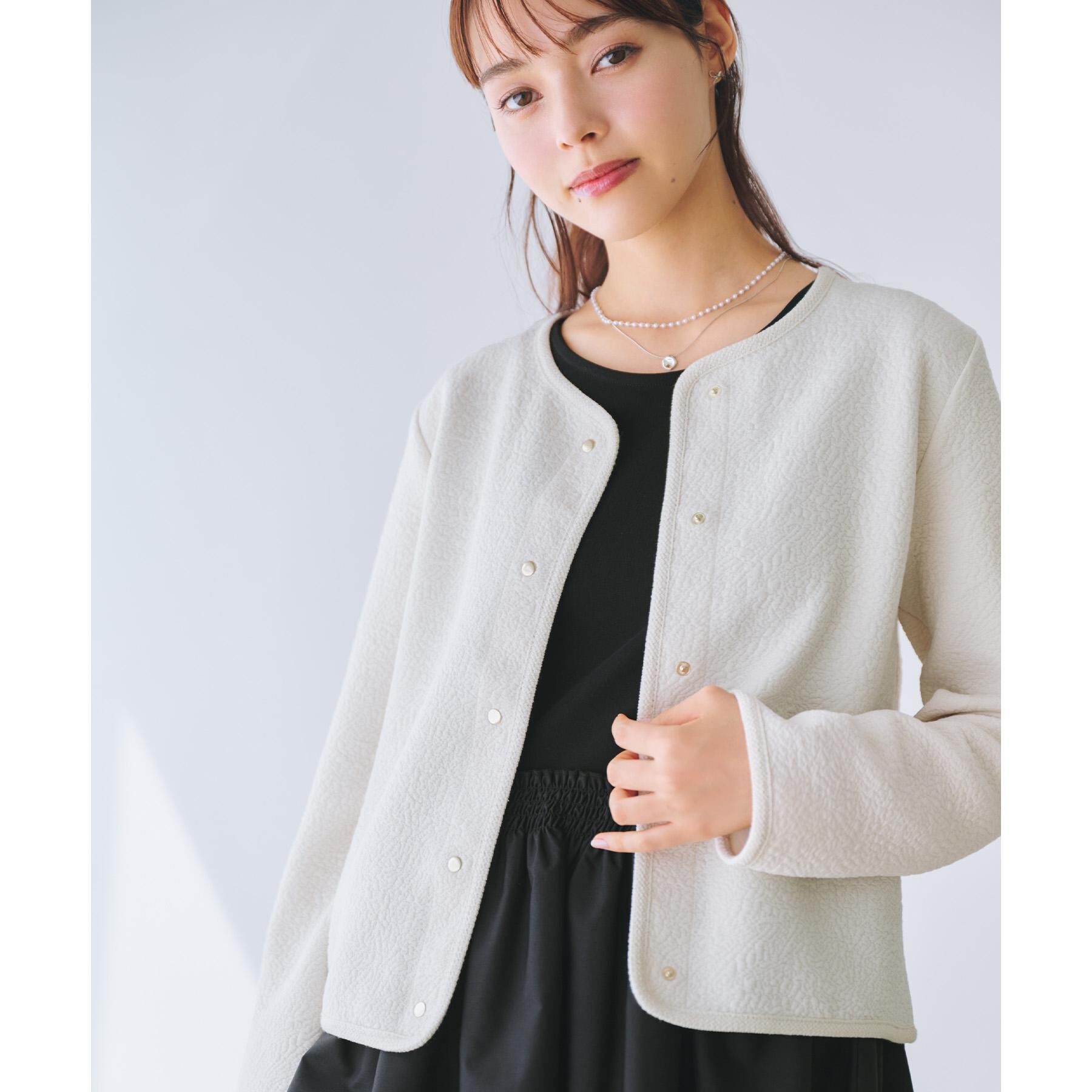 index「ストレッチノーカラーブルゾン【洗濯機OK】」|ブルゾン・スタジャン|