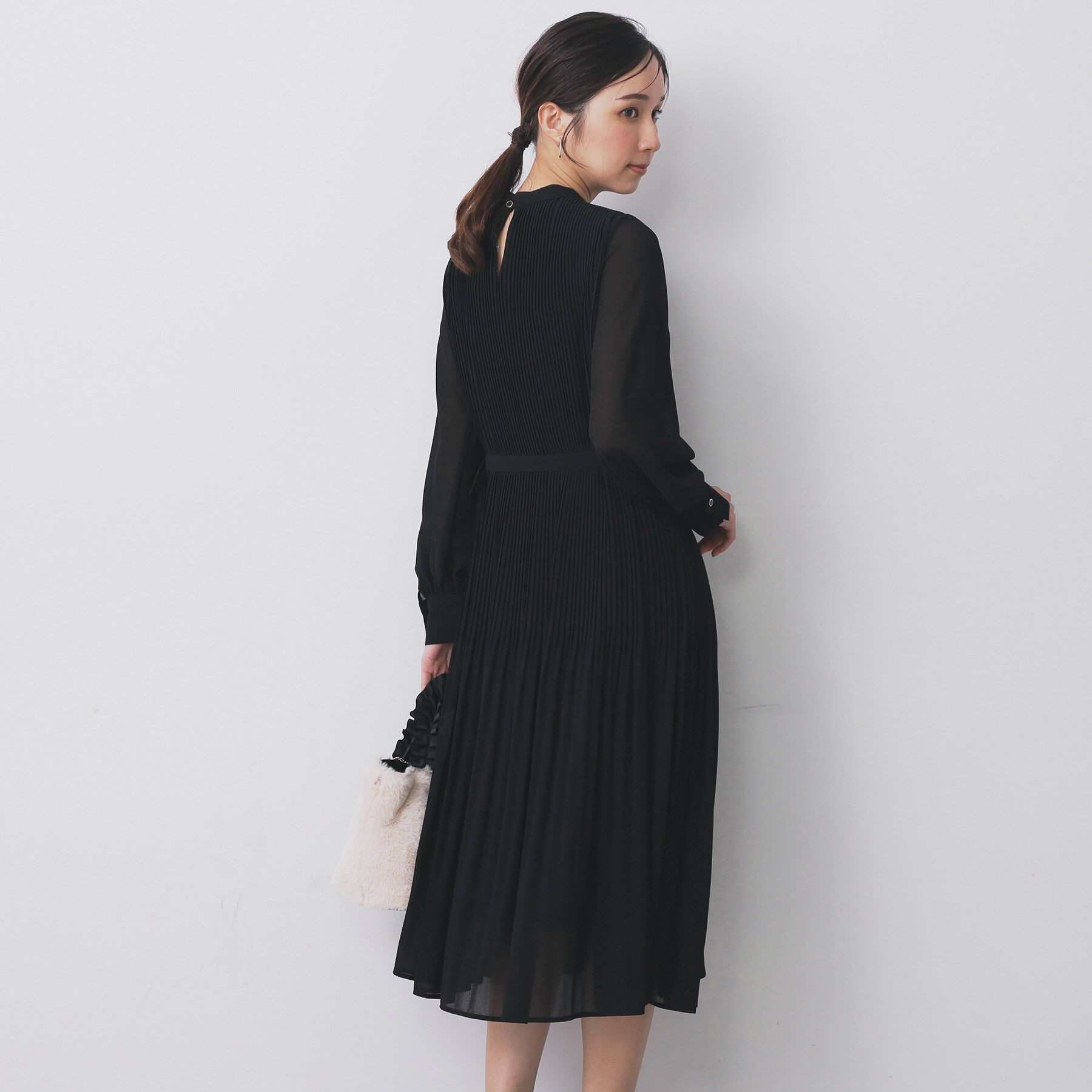 index「《5色展開/S-3Lサイズ》プリーツフレアワンピース【洗濯機OK/防シワ】」|ワンピース|