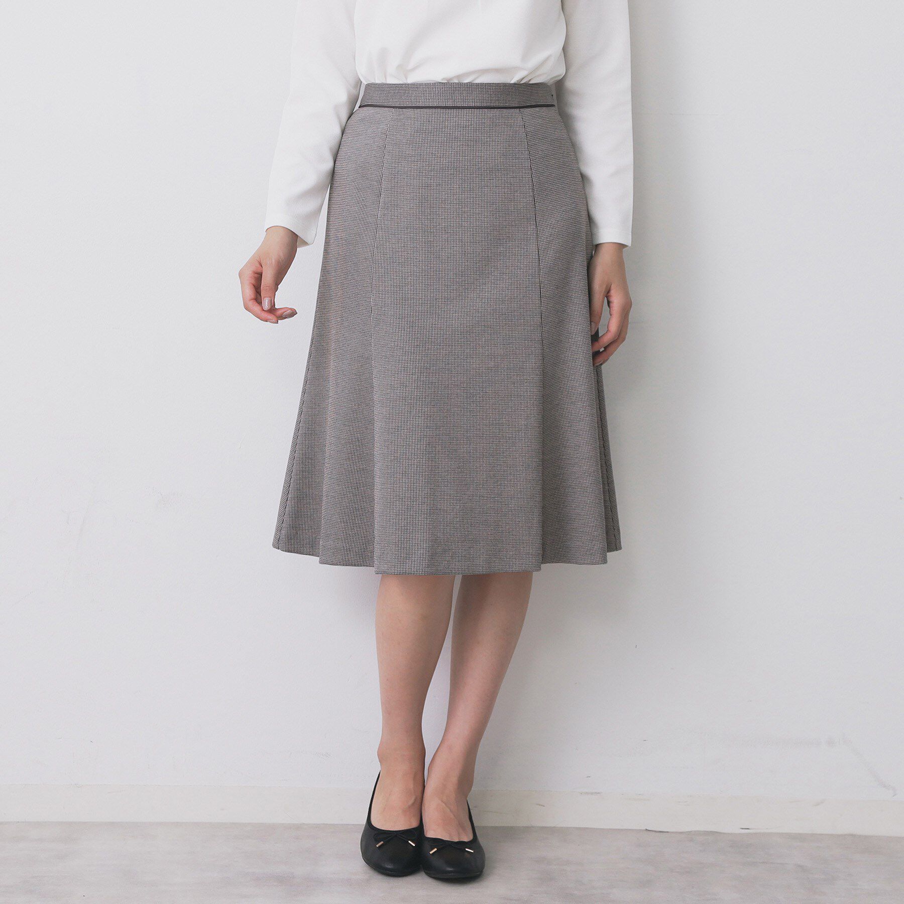 index「《S-3Lサイズ》ストレッチセミフレアスカート/セットアップ対応【洗える/イージーアイロン】」|スカート|