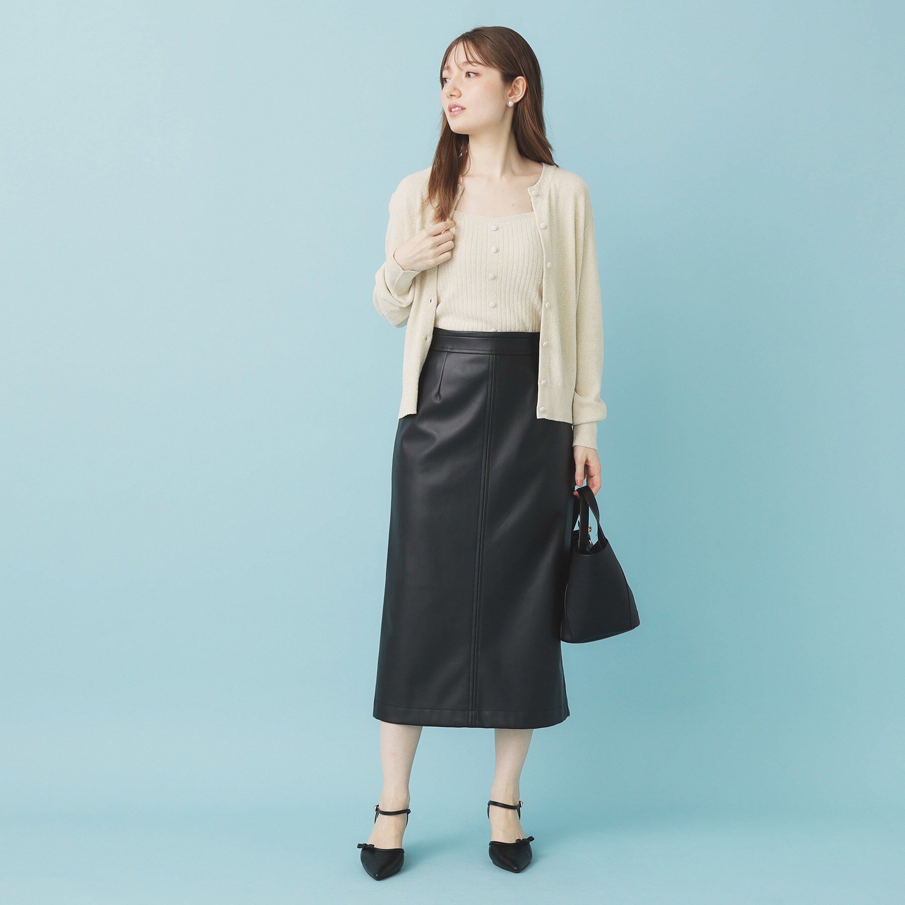 index「ミニモールラメビスチェキャミ/アンサンブル対応【洗濯機OK】」|ニット・セーター|