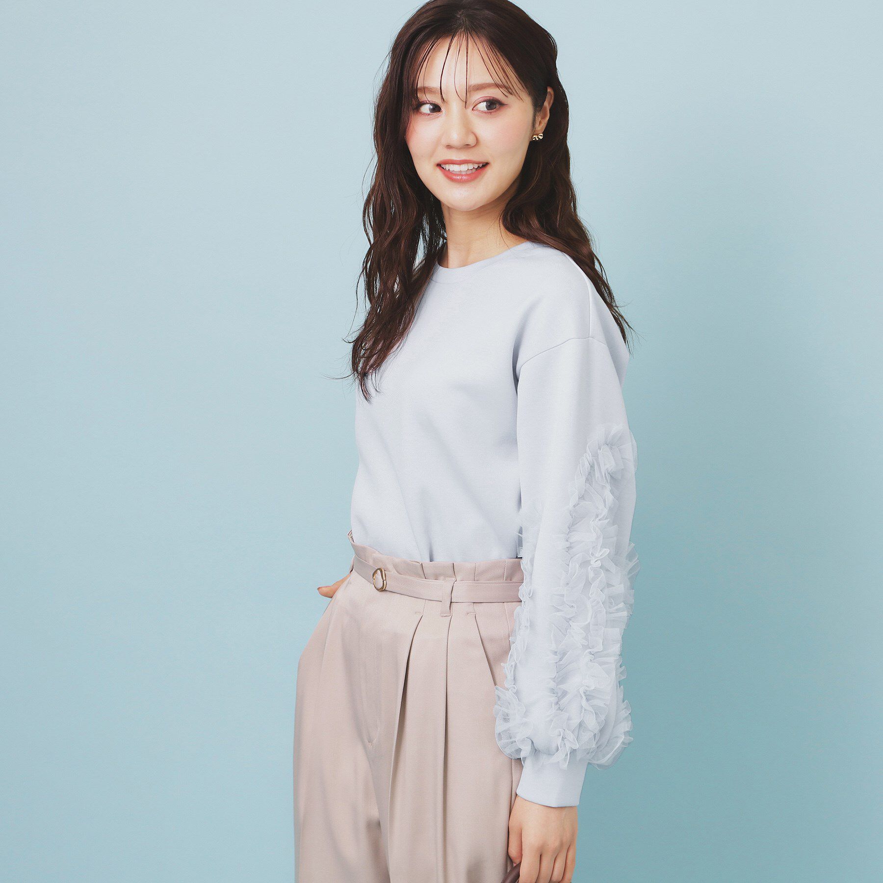 index「フリルスリーブトップス【洗濯機OK】」|Tシャツ・カットソー|