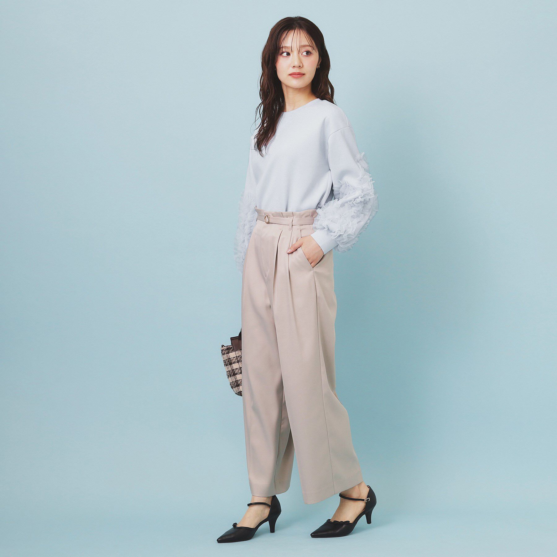 index「フリルスリーブトップス【洗濯機OK】」|Tシャツ・カットソー|