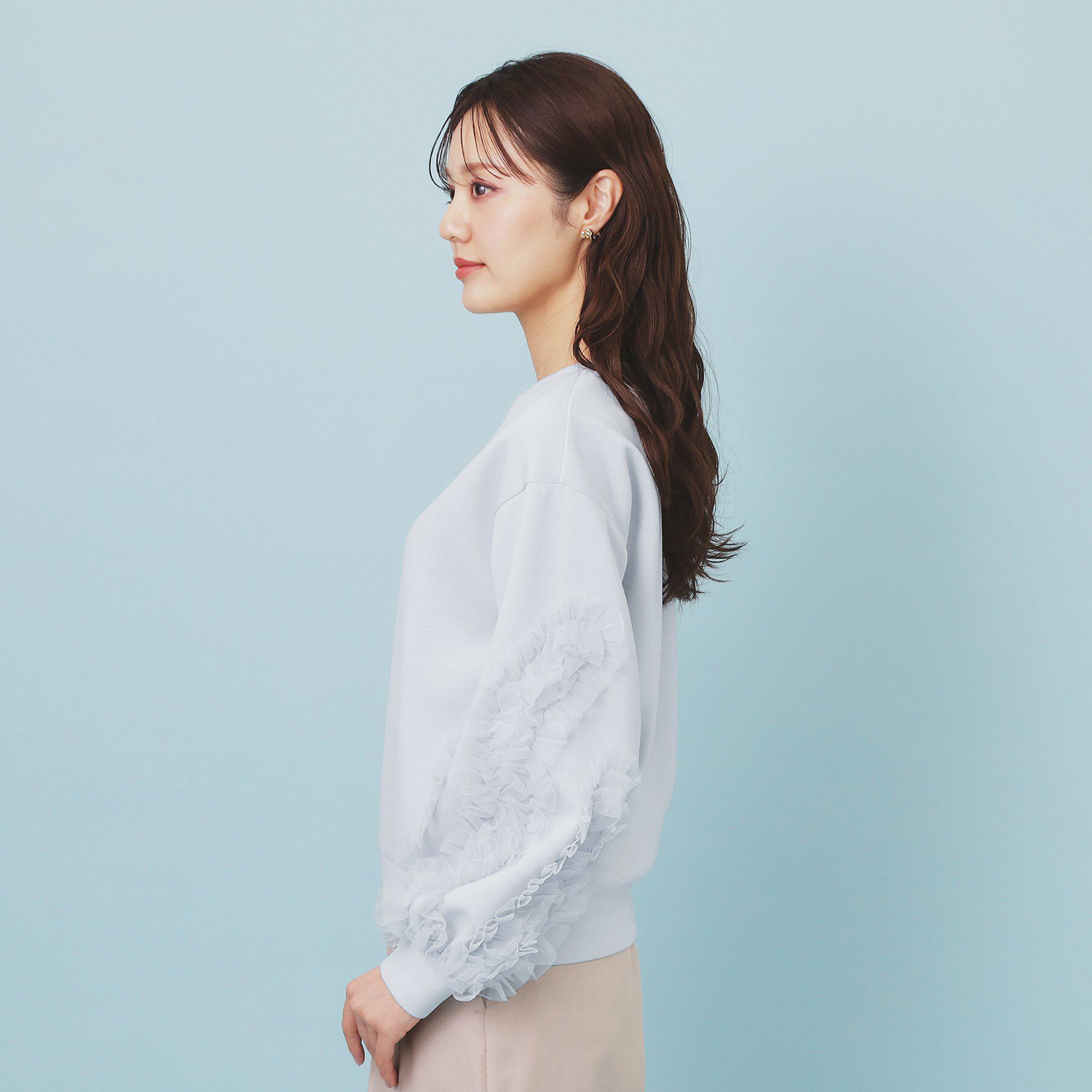 index「フリルスリーブトップス【洗濯機OK】」|Tシャツ・カットソー|