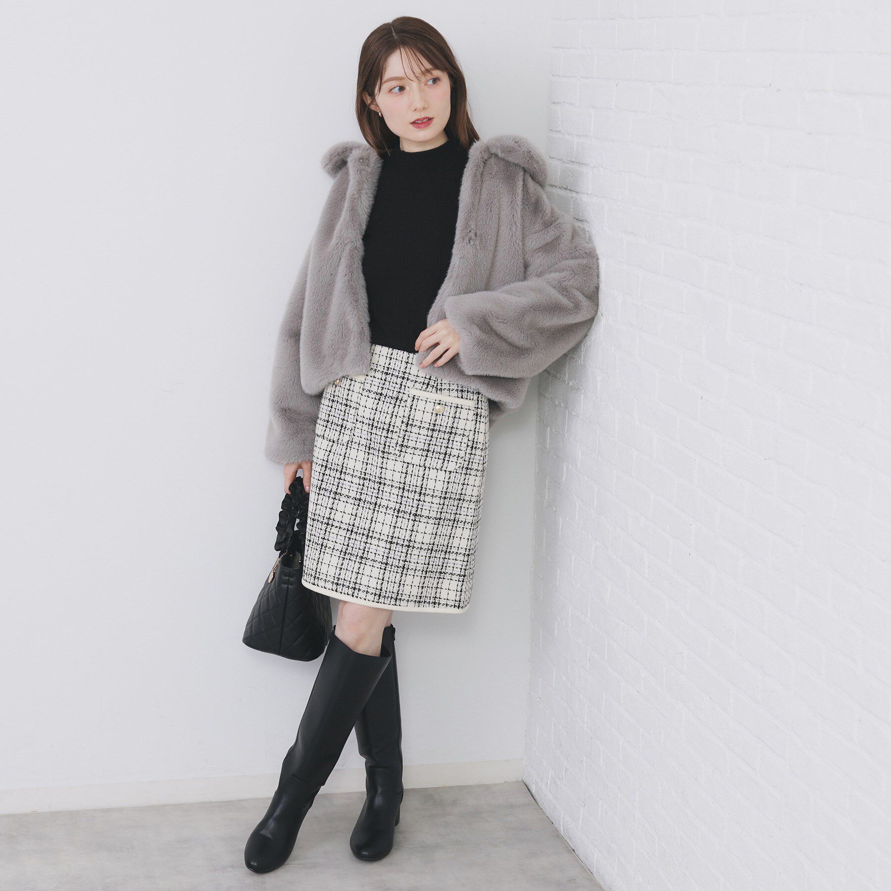 index「チェックツィードスカート/セットアップ対応【洗える】」|スカート|