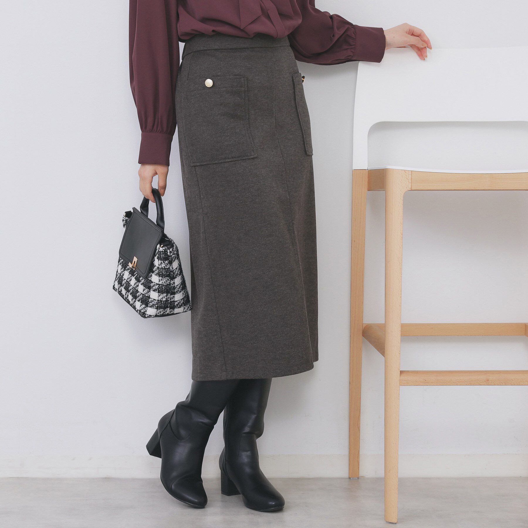 index「ストレッチナロータイトスカート【洗濯機OK/抗ピル】」|スカート|