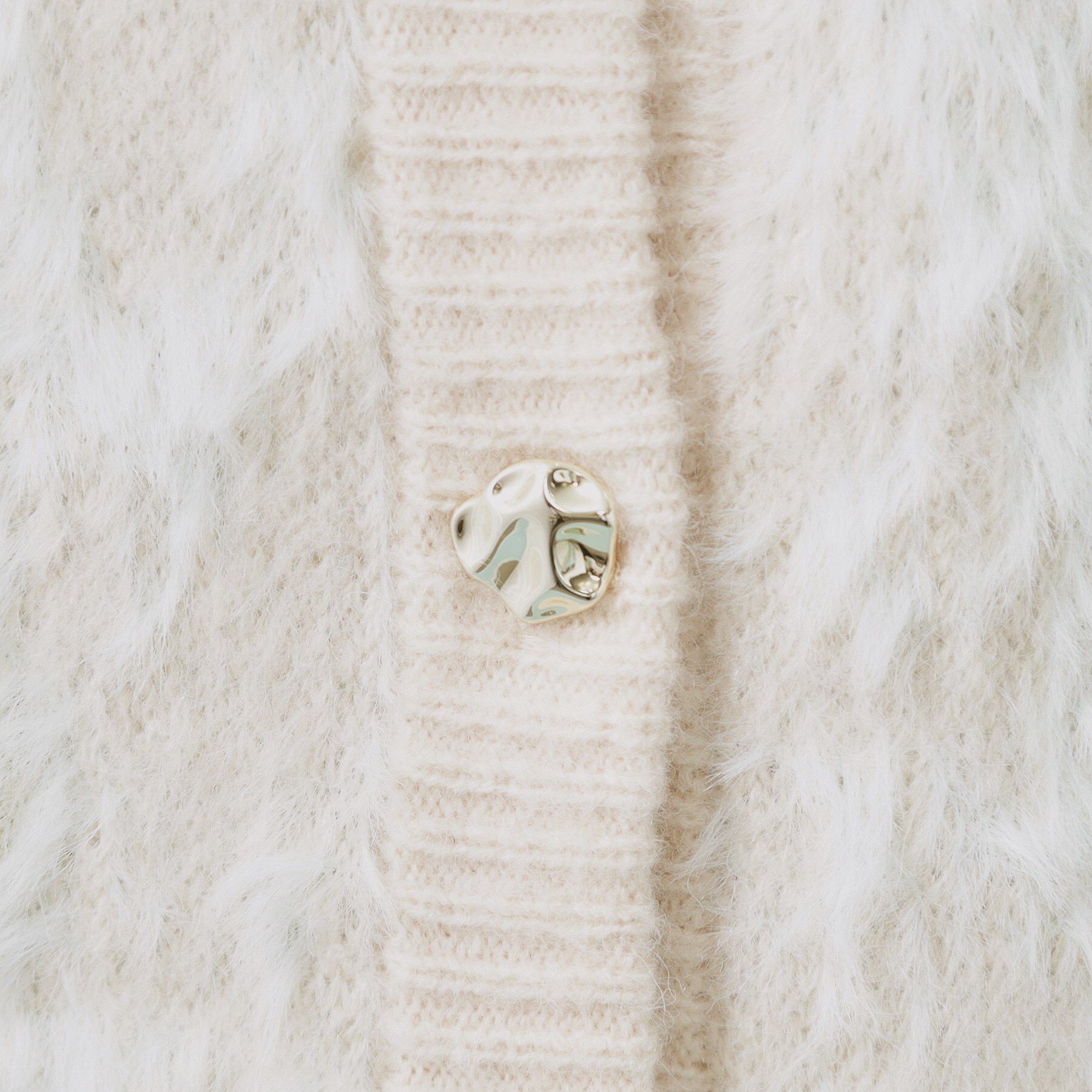 index「フェザー幾何ジャカードクルーミドルカーディガン【洗濯機OK】」|カーディガン|