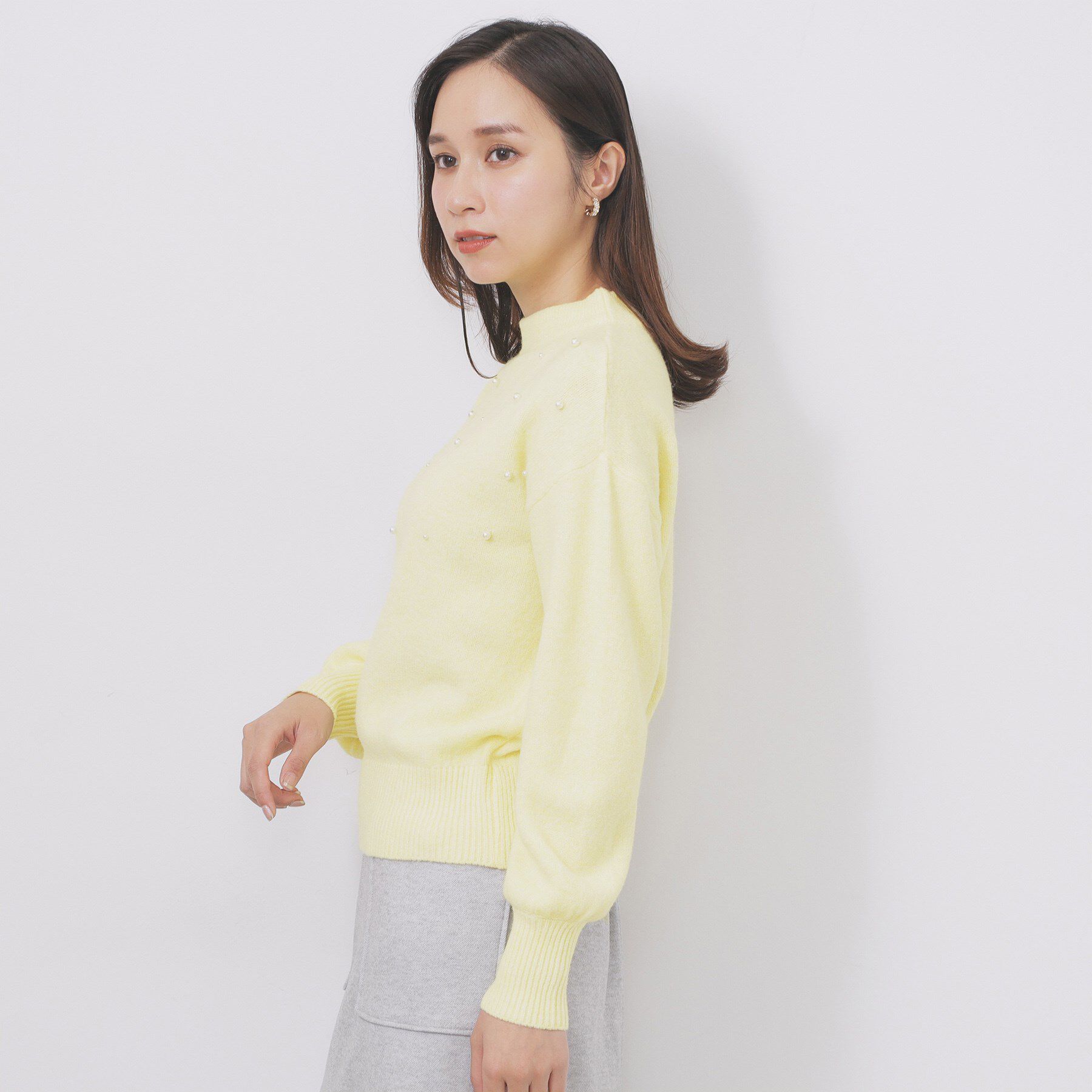 index「フェイクパールふわふわニット【洗濯機OK】」|ニット・セーター|