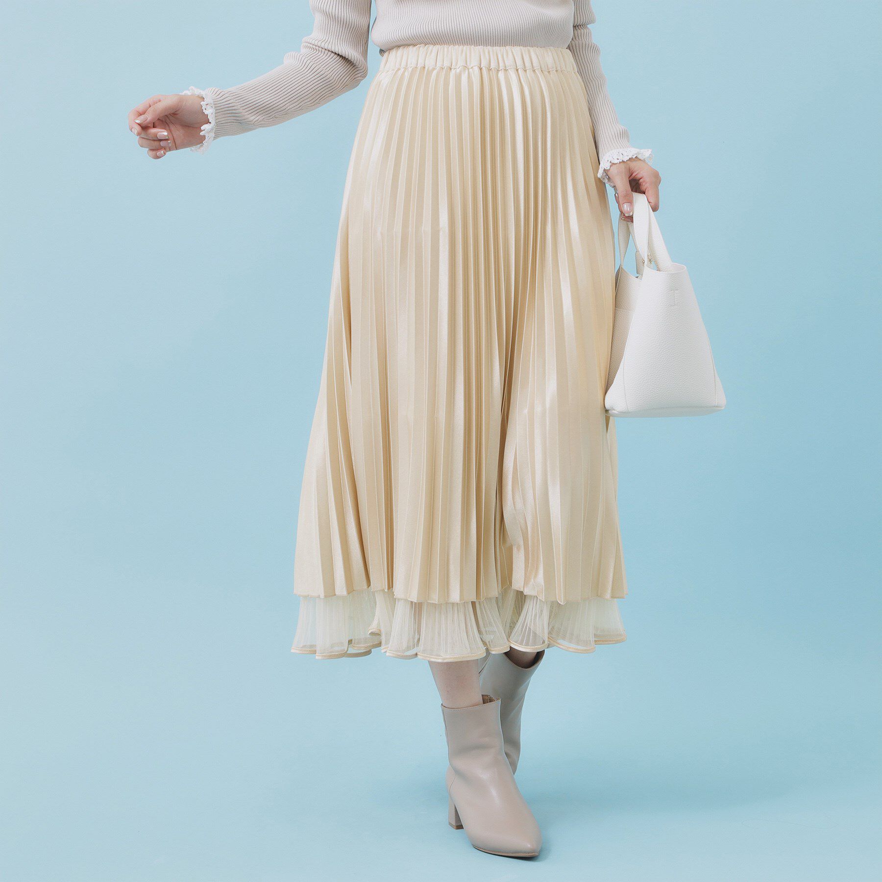 index「リバーシブルチュールティアードフレアスカート【洗濯機OK】」|スカート|