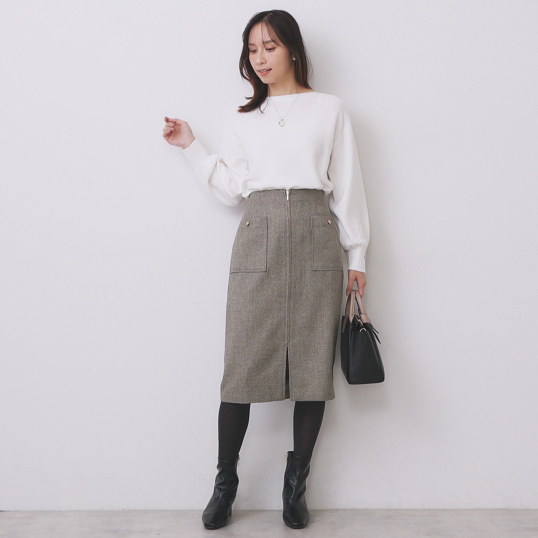 index「ラメガーター編みボートネックニット【洗濯機OK】《8col/XS～LL》」|ニット・セーター|