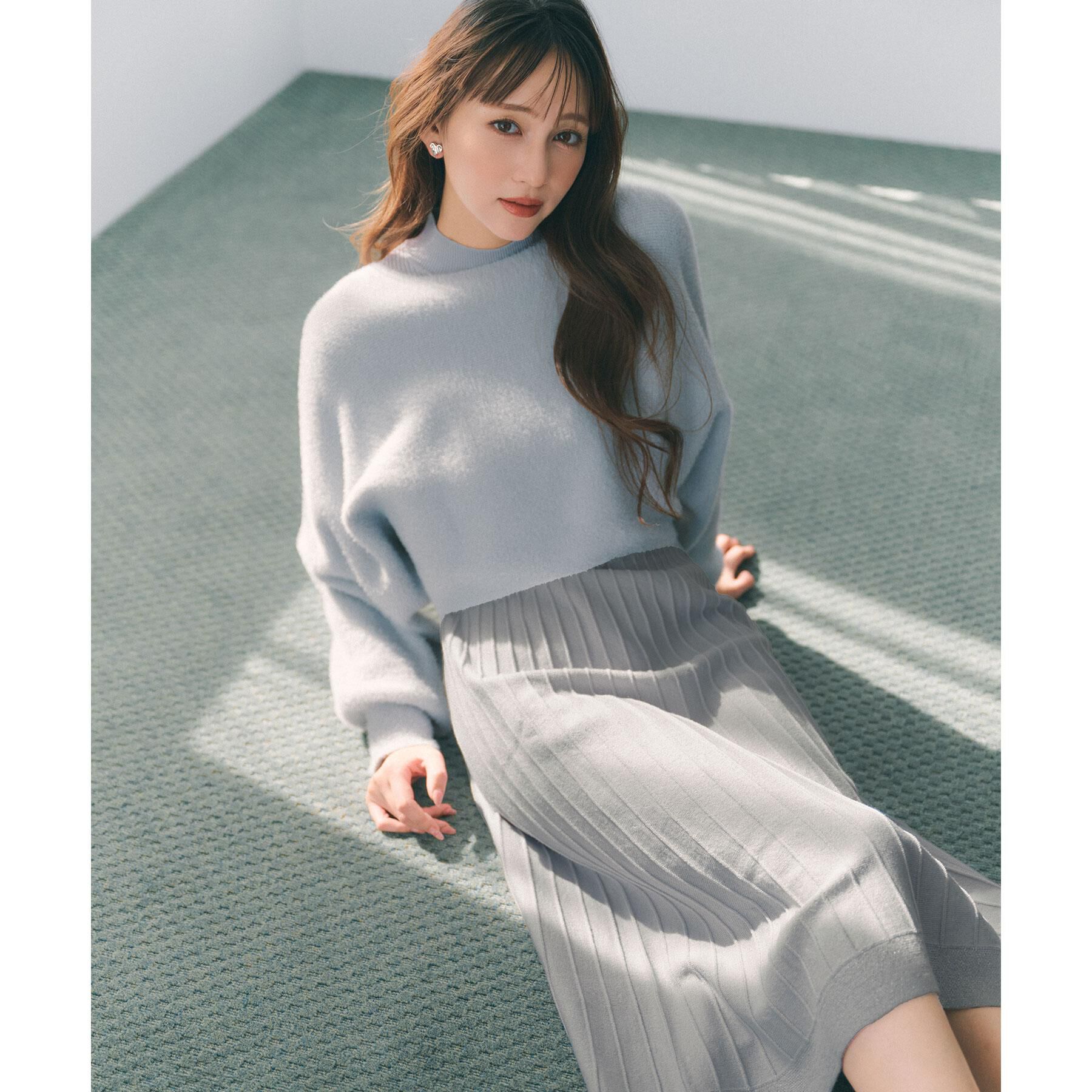 index「ラメフェザープルオーバーセット ニットワンピース【洗濯機OK】《XS～LL》」|スーツ|