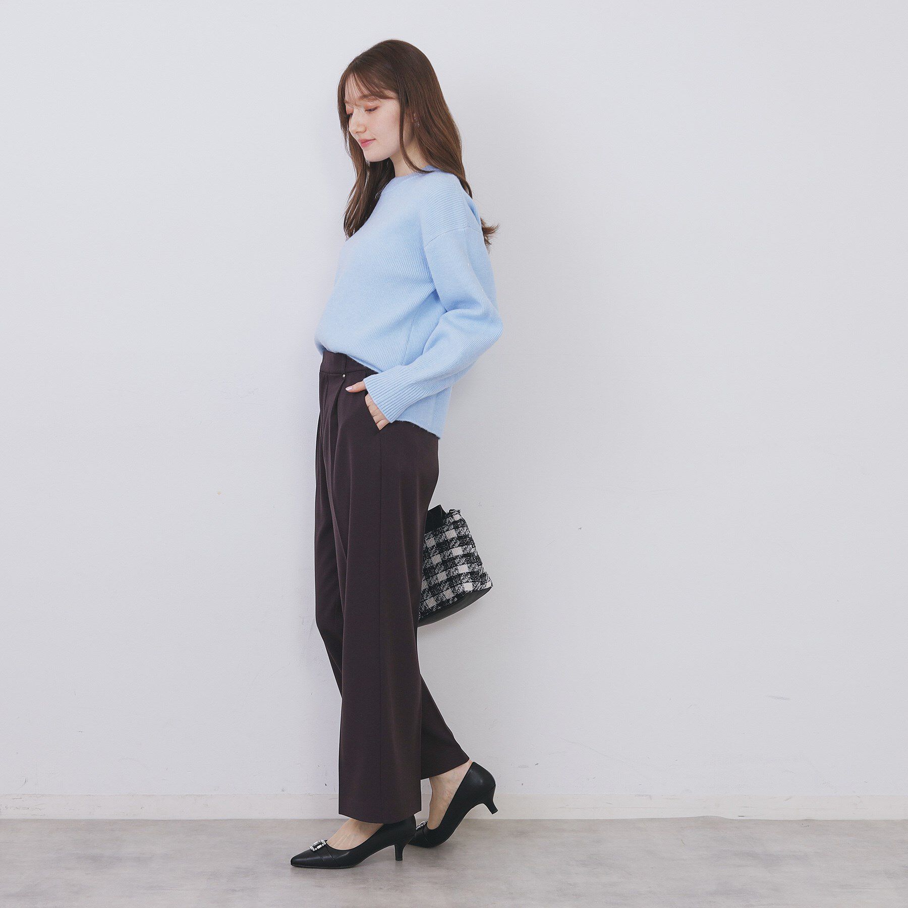 index「裏起毛ストレッチワイドパンツ【洗濯機OK/イージーアイロン】」|その他|