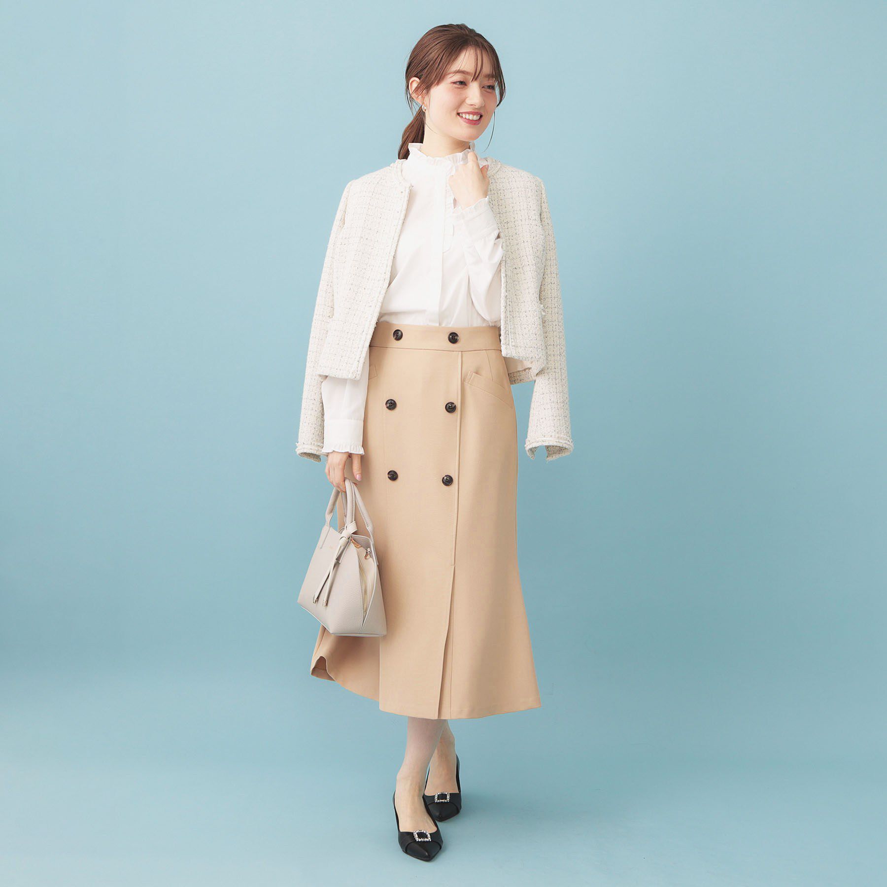 index「トレンチマーメイドフレアスカート【洗濯機OK/イージーアイロン】」|スカート|