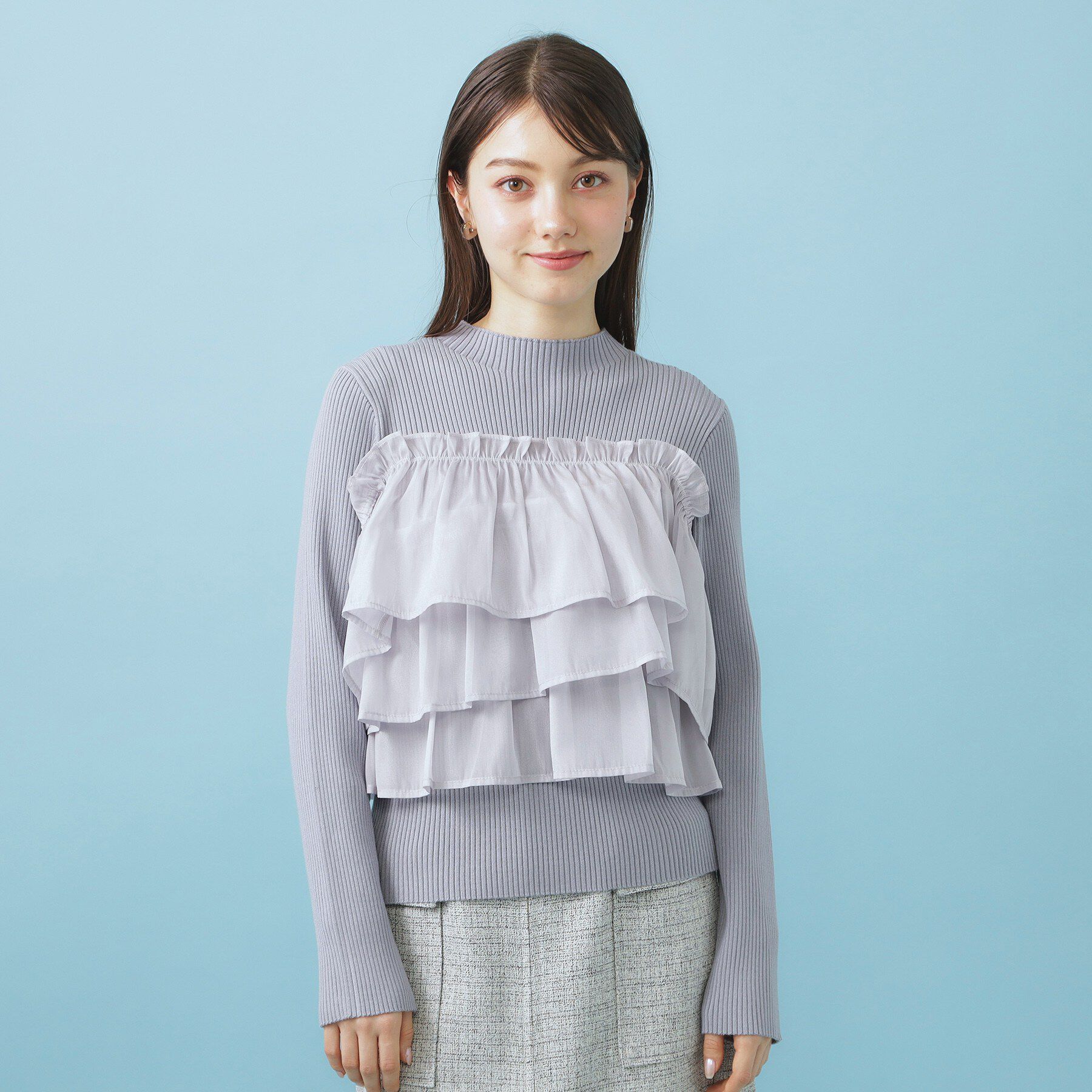 index「3wayフリルドッキングニット【洗濯機OK/抗ピル】」|ニット・セーター|