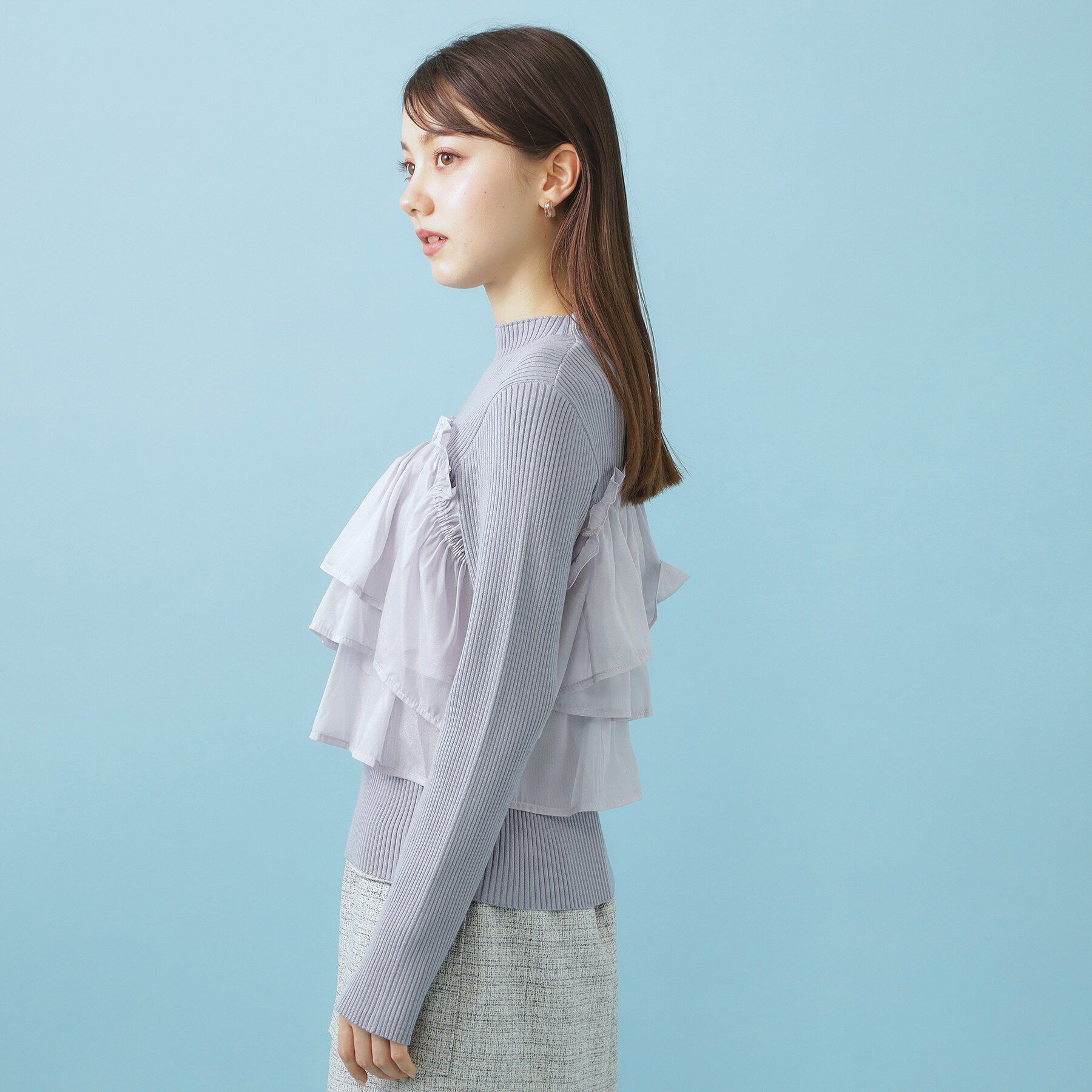 index「3wayフリルドッキングニット【洗濯機OK/抗ピル】」|ニット・セーター|