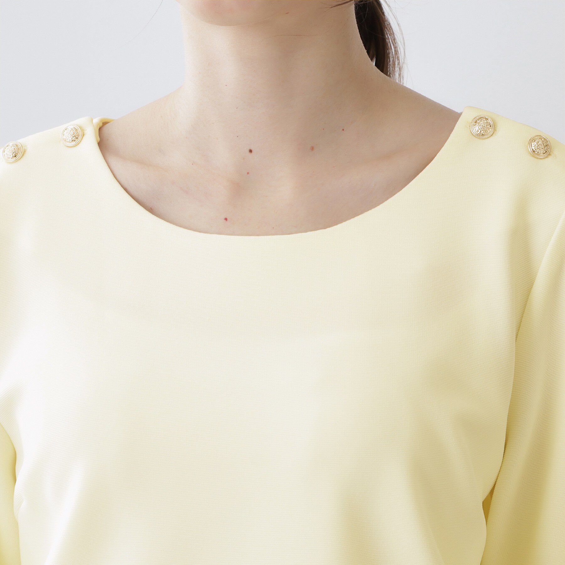 index「肩ボタンボートネックトップス【洗濯機OK】」|Tシャツ・カットソー|